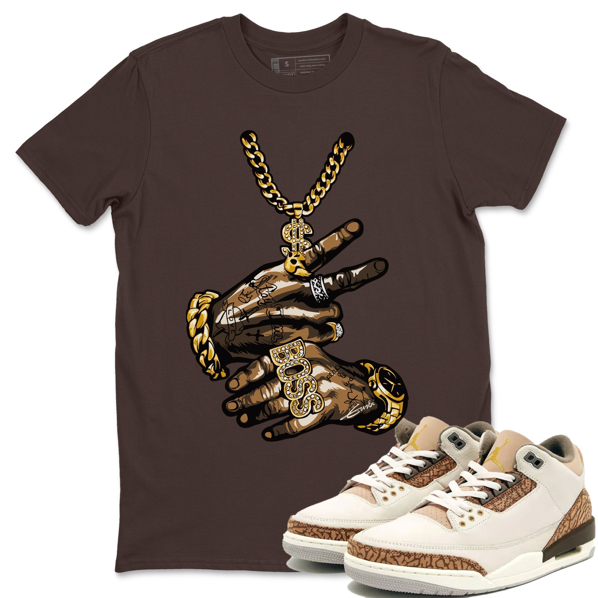 Tattoo Hands Unisex Tops - Air Jordan 3 Palomino