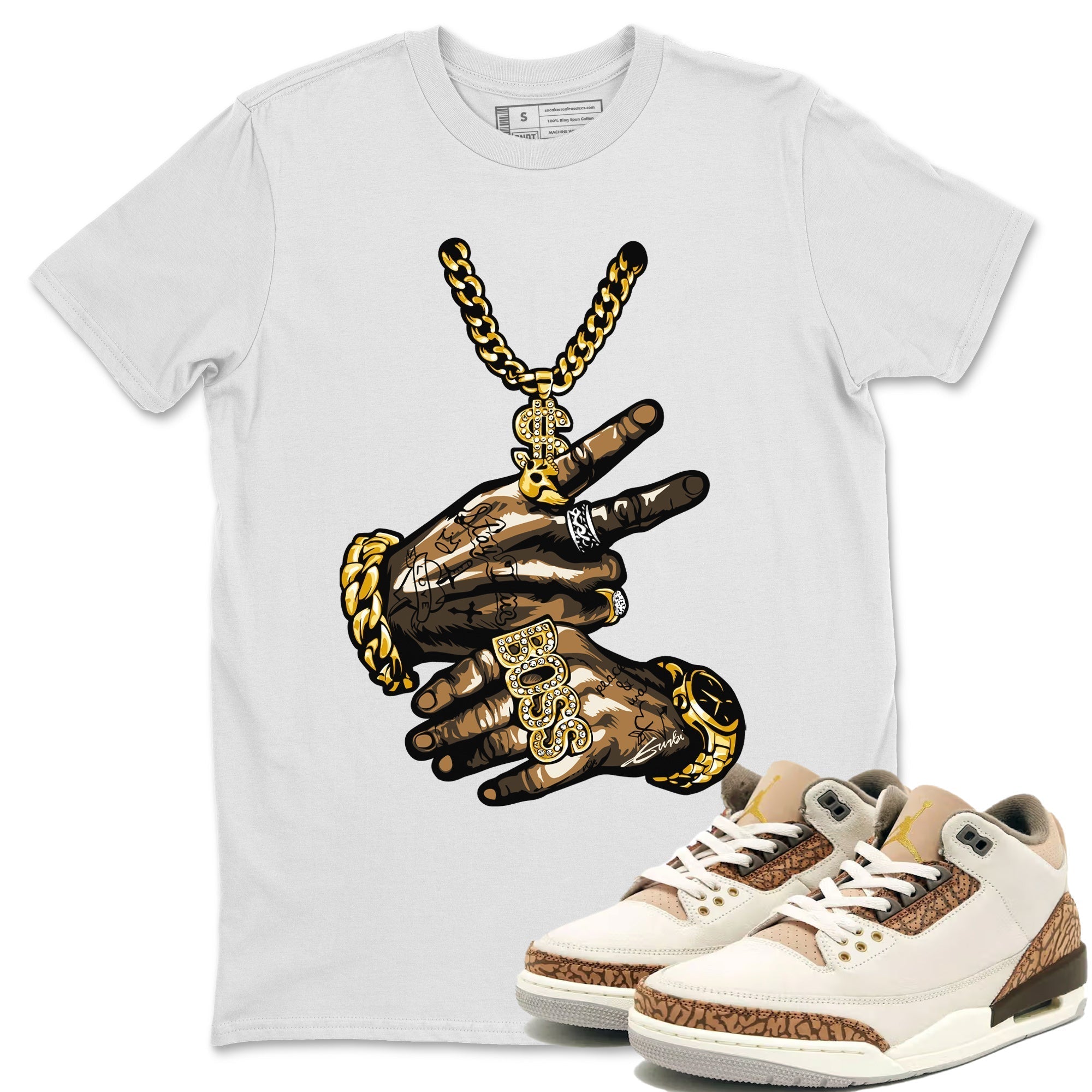 Tattoo Hands Unisex Tops - Air Jordan 3 Palomino