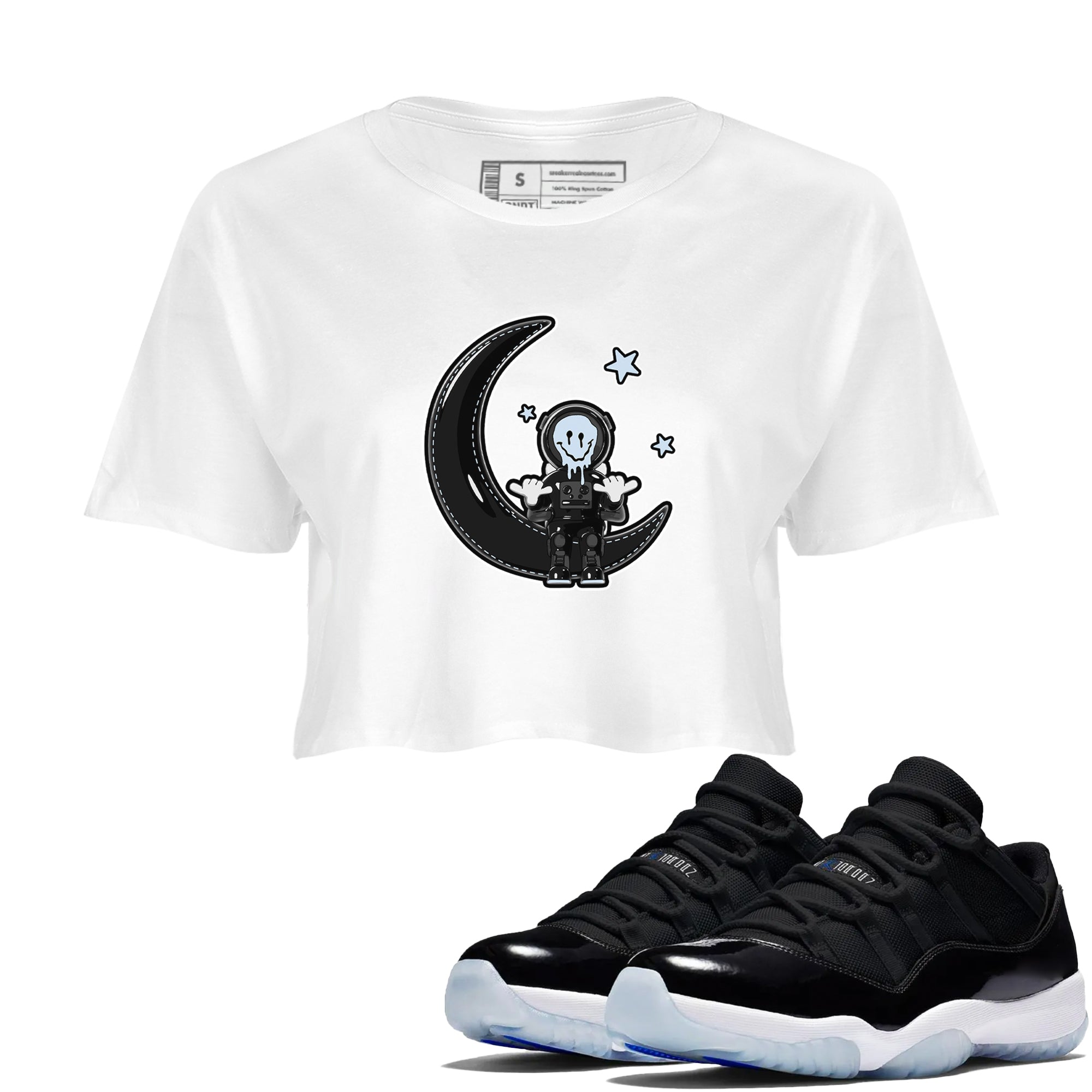 The Astronaut snkmatch Women's Top - Air Jordan 11 Black and Varsity Royal