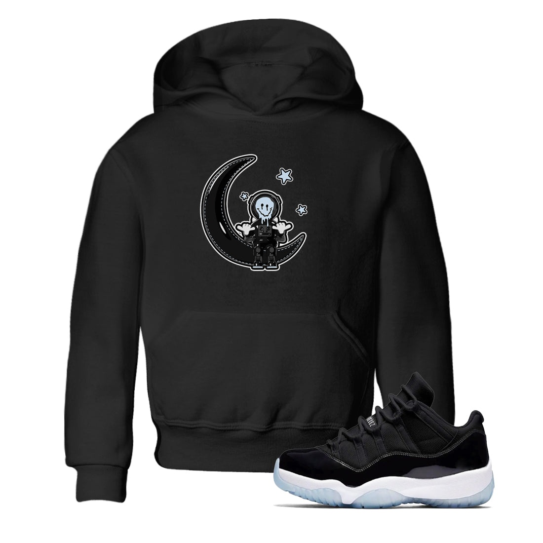 The Astronaut snkmatch Tee Kids - Air Jordan 11 Black and Varsity Royal