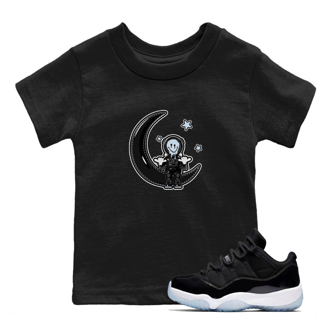 The Astronaut snkmatch Tee Kids - Air Jordan 11 Black and Varsity Royal