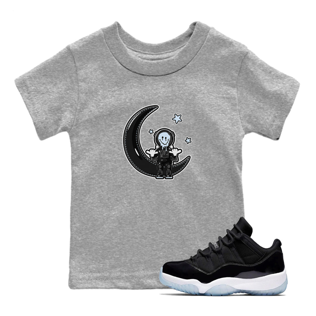 The Astronaut snkmatch Tee Kids - Air Jordan 11 Black and Varsity Royal