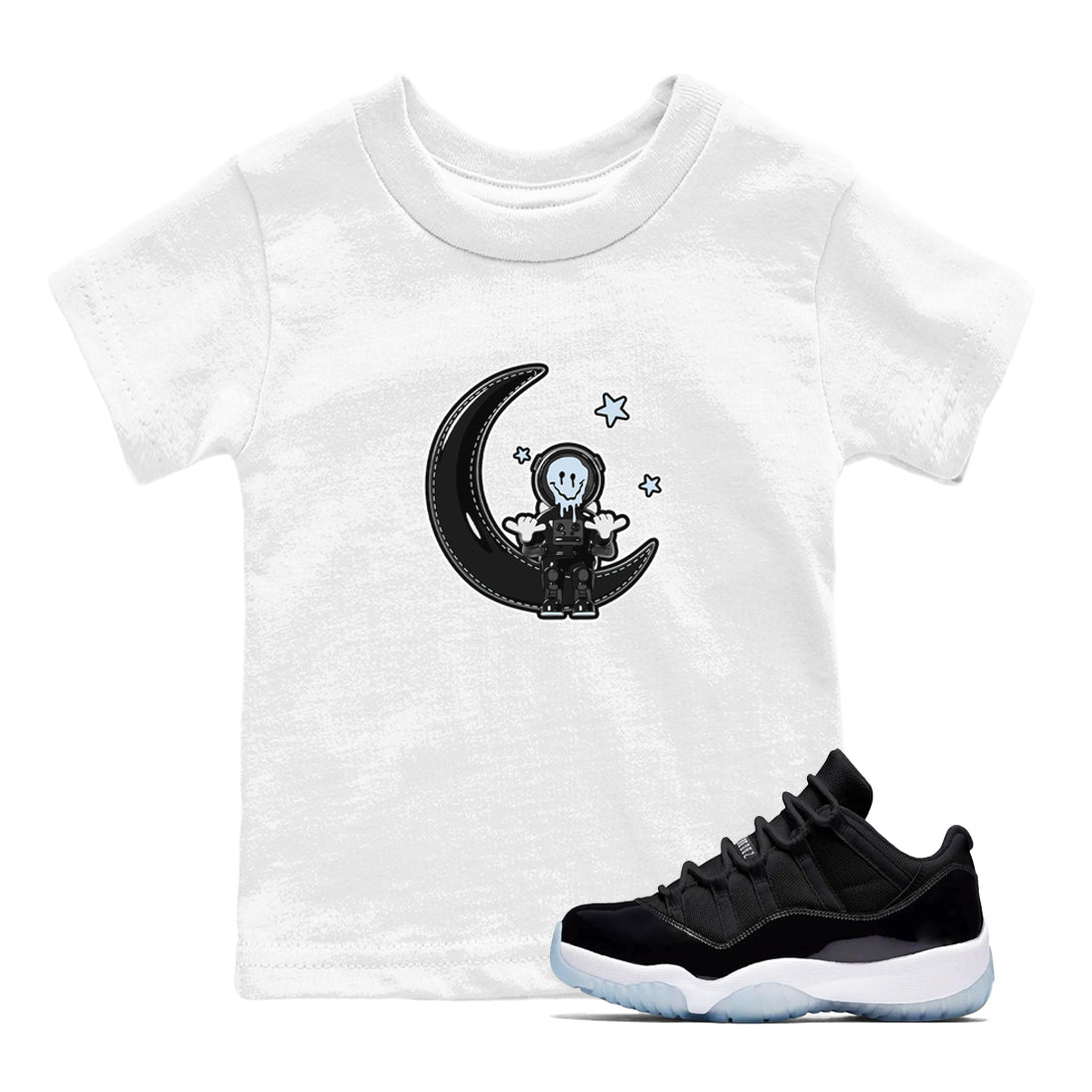 The Astronaut snkmatch Tee Kids - Air Jordan 11 Black and Varsity Royal