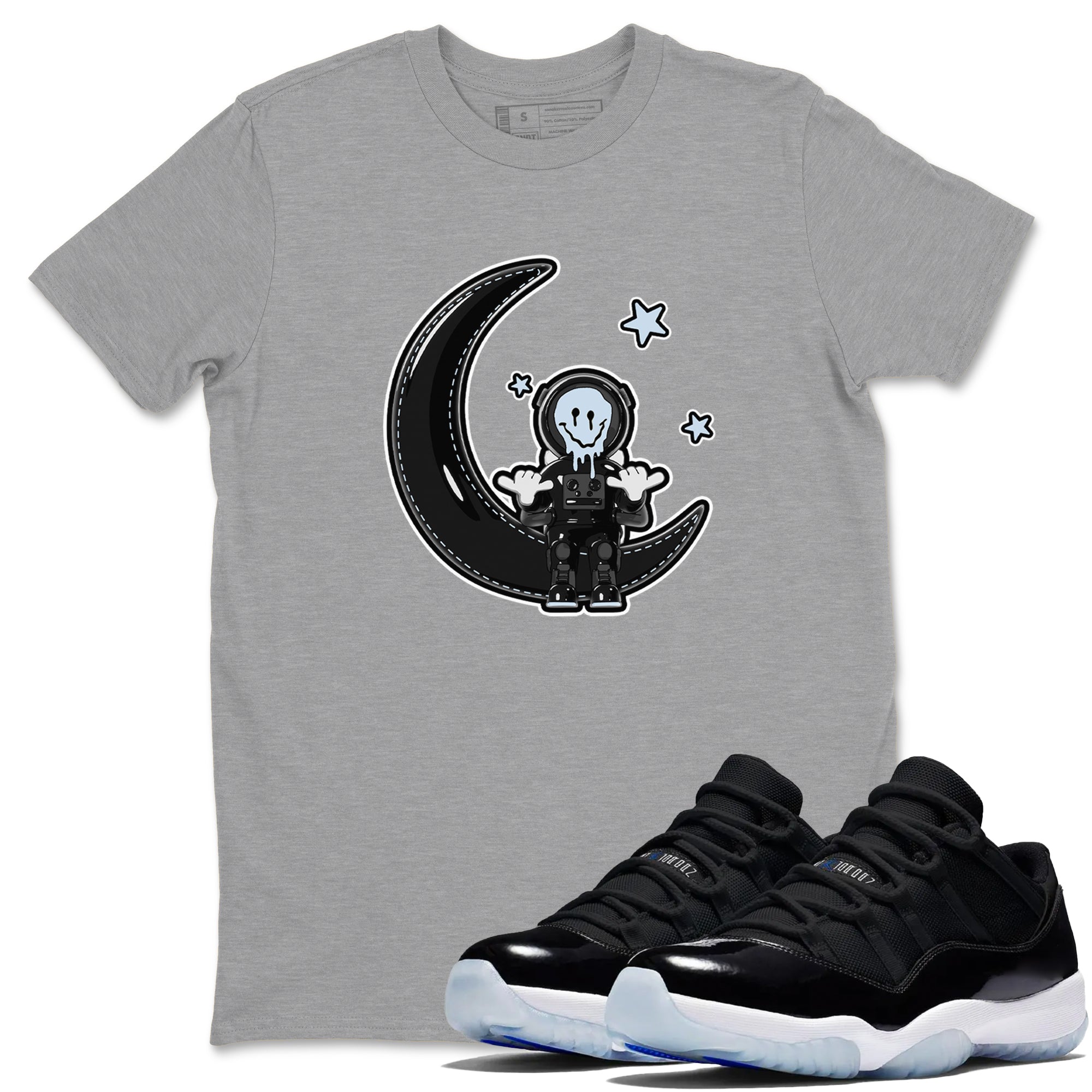 The Astronaut snkmatch Tee - Air Jordan 11 Black and Varsity Royal