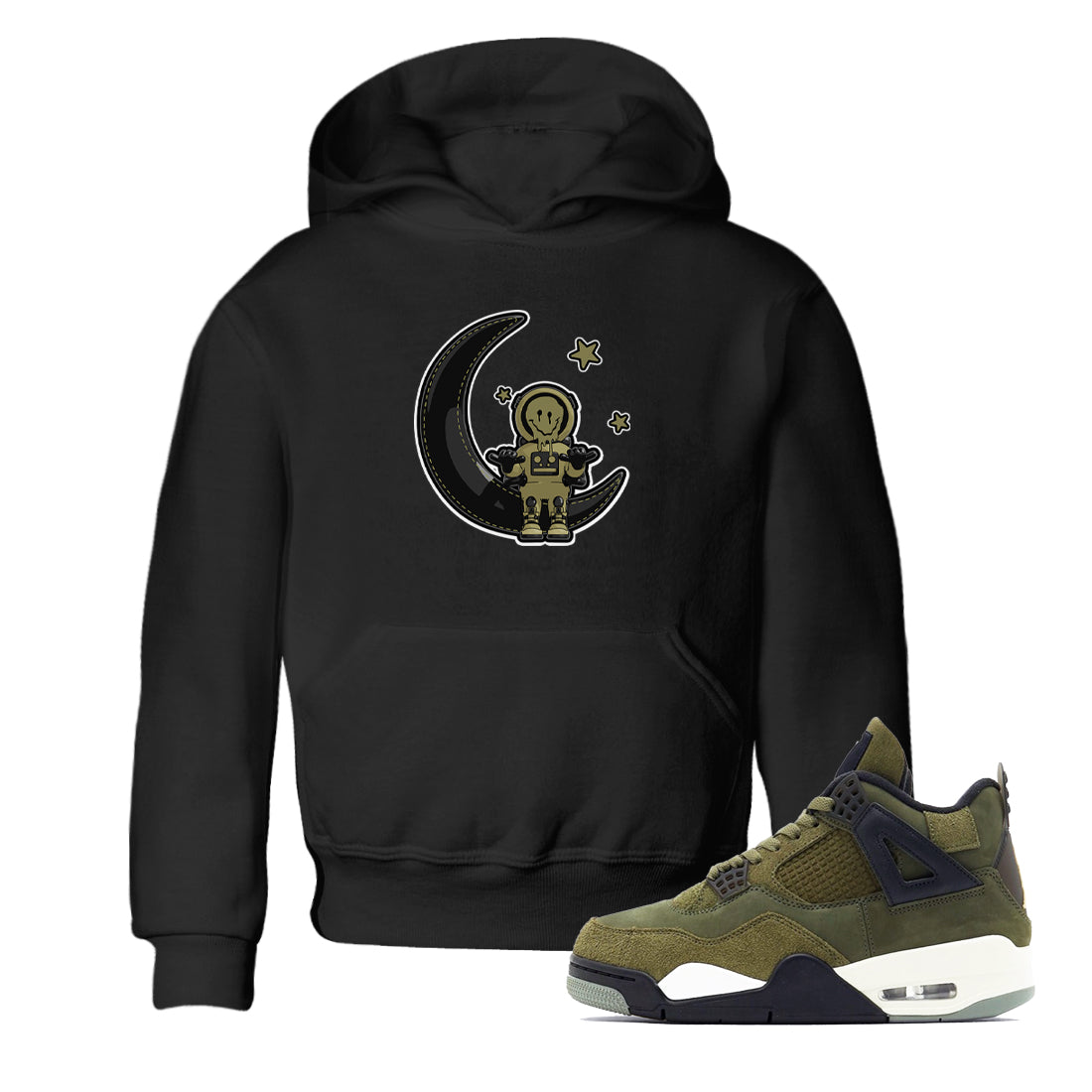 The Astronaut snkmatch Tee Kids - Air Jordan 4 Medium Olive