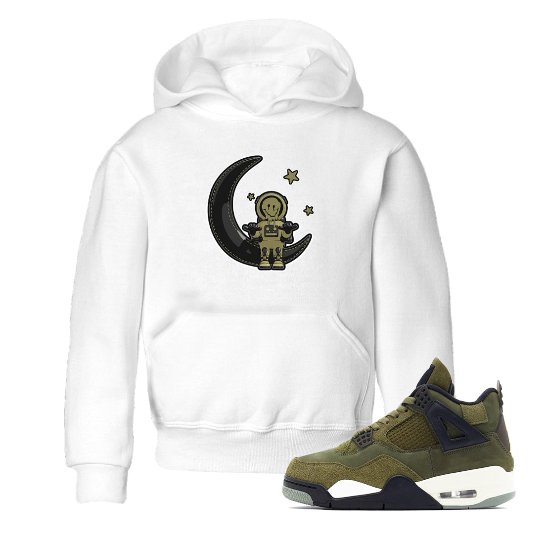 The Astronaut snkmatch Tee Kids - Air Jordan 4 Medium Olive