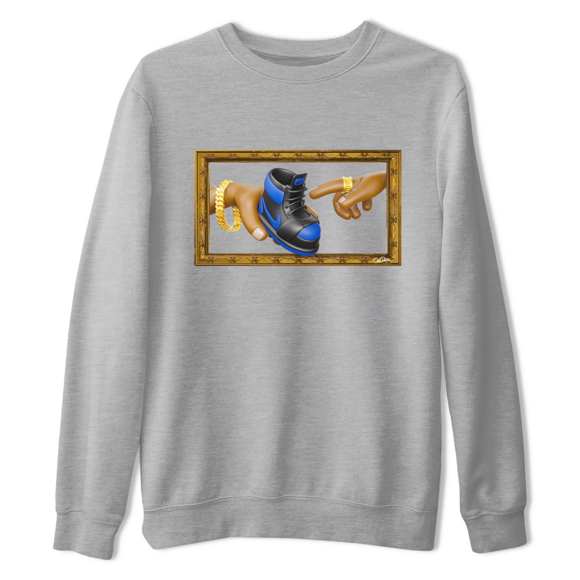 The Creation of Adam snkmatch Tee - Air Jordan 1 Royal Reimagined