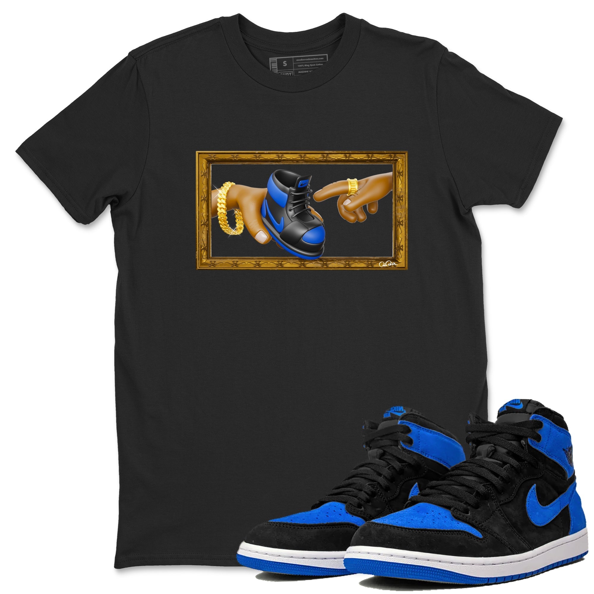 The Creation of Adam snkmatch Tee - Air Jordan 1 Royal Reimagined