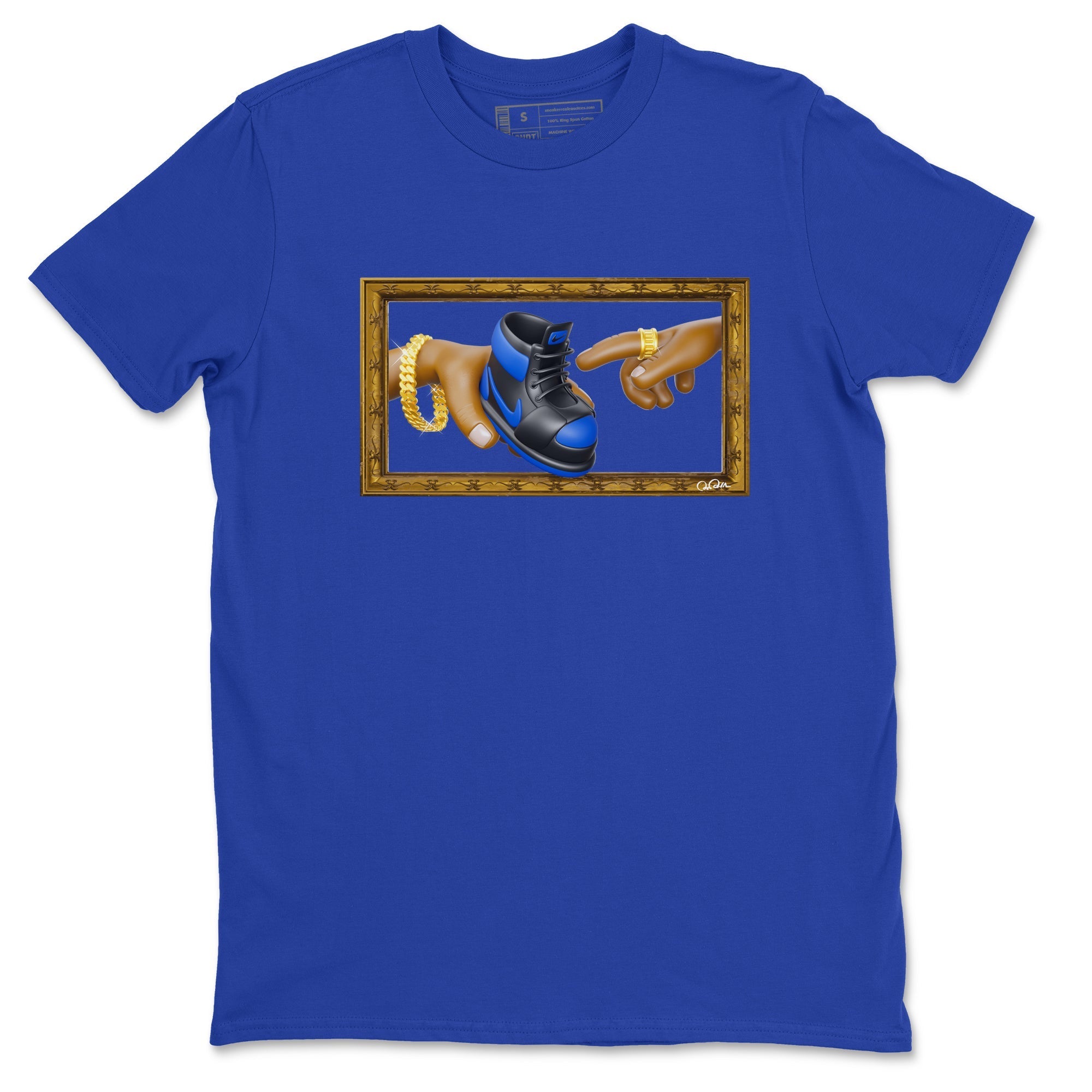 The Creation of Adam snkmatch Tee - Air Jordan 1 Royal Reimagined