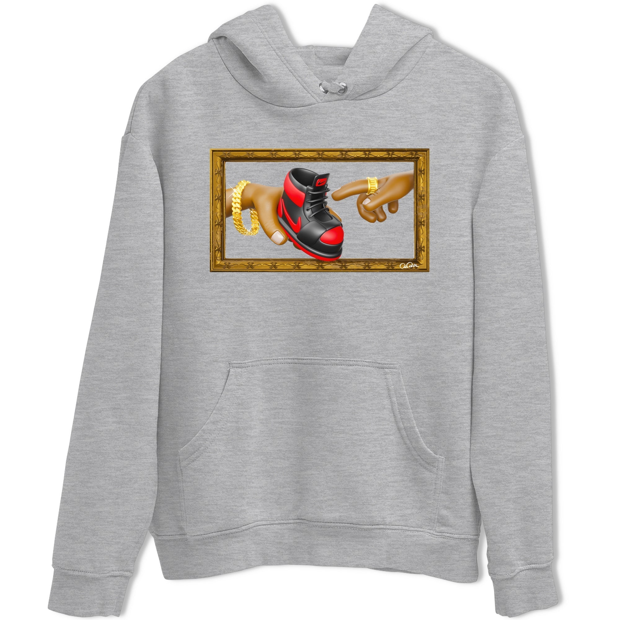 The Creation of Adam snkmatch Tee - Air Jordan 1 Satin Bred