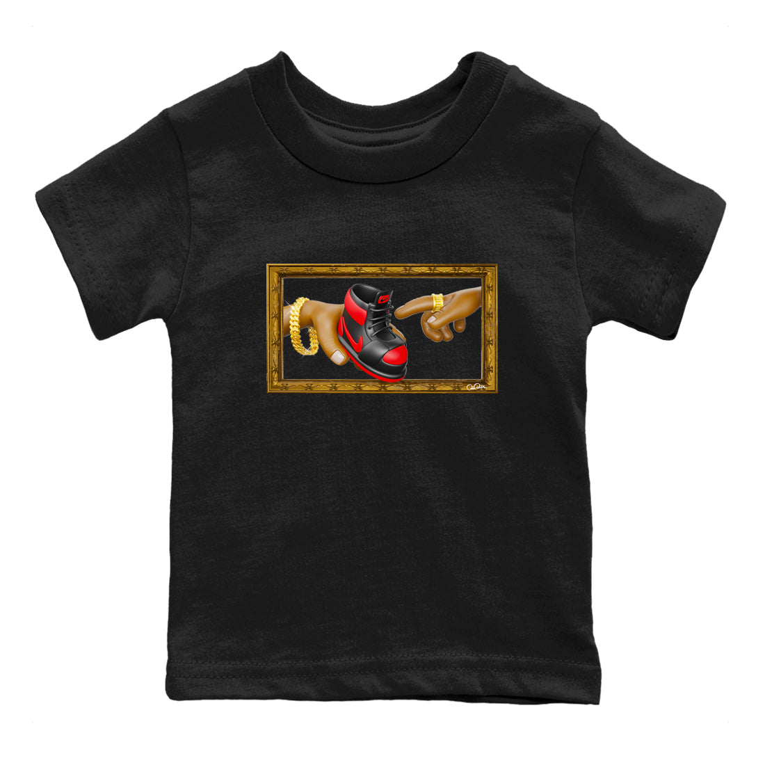 The Creation of Adam snkmatch Tee Kids - Air Jordan 1 Satin Bred