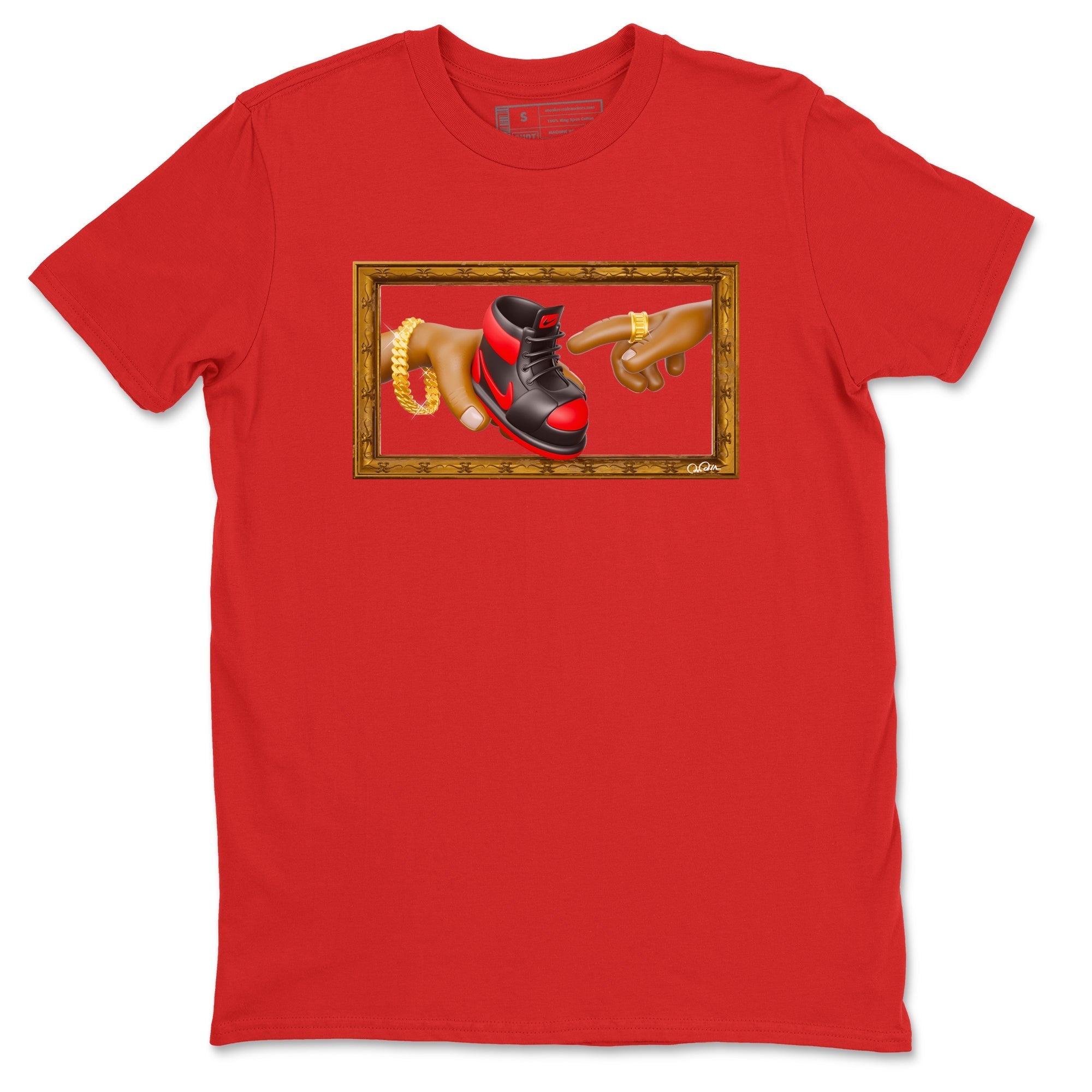The Creation of Adam snkmatch Tee - Air Jordan 1 Satin Bred