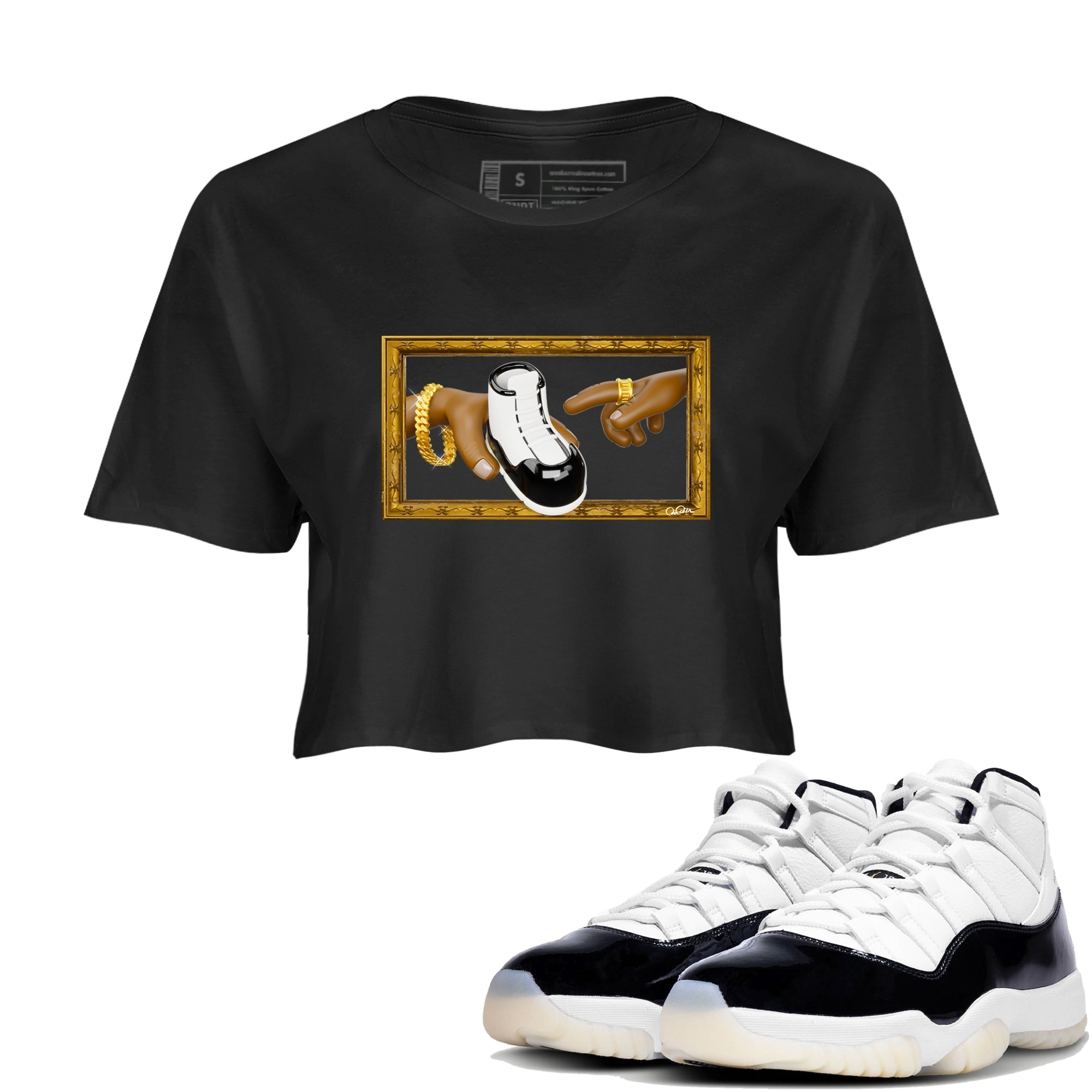 The Creation Of Adam snkmatch Women's Top - Air Jordan 11 Gratitude