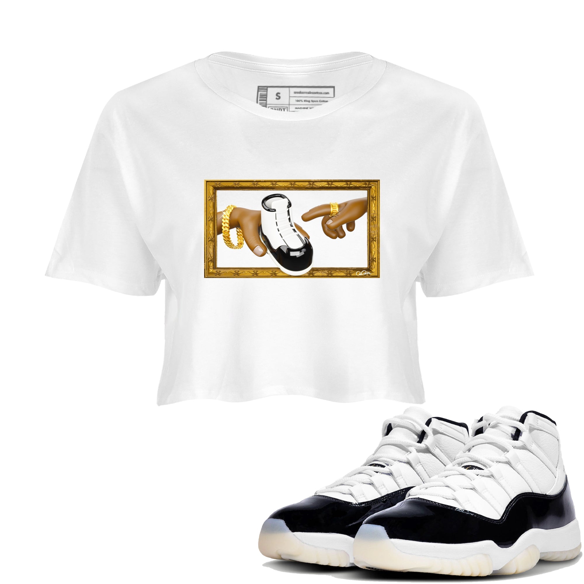 The Creation Of Adam snkmatch Women's Top - Air Jordan 11 Gratitude