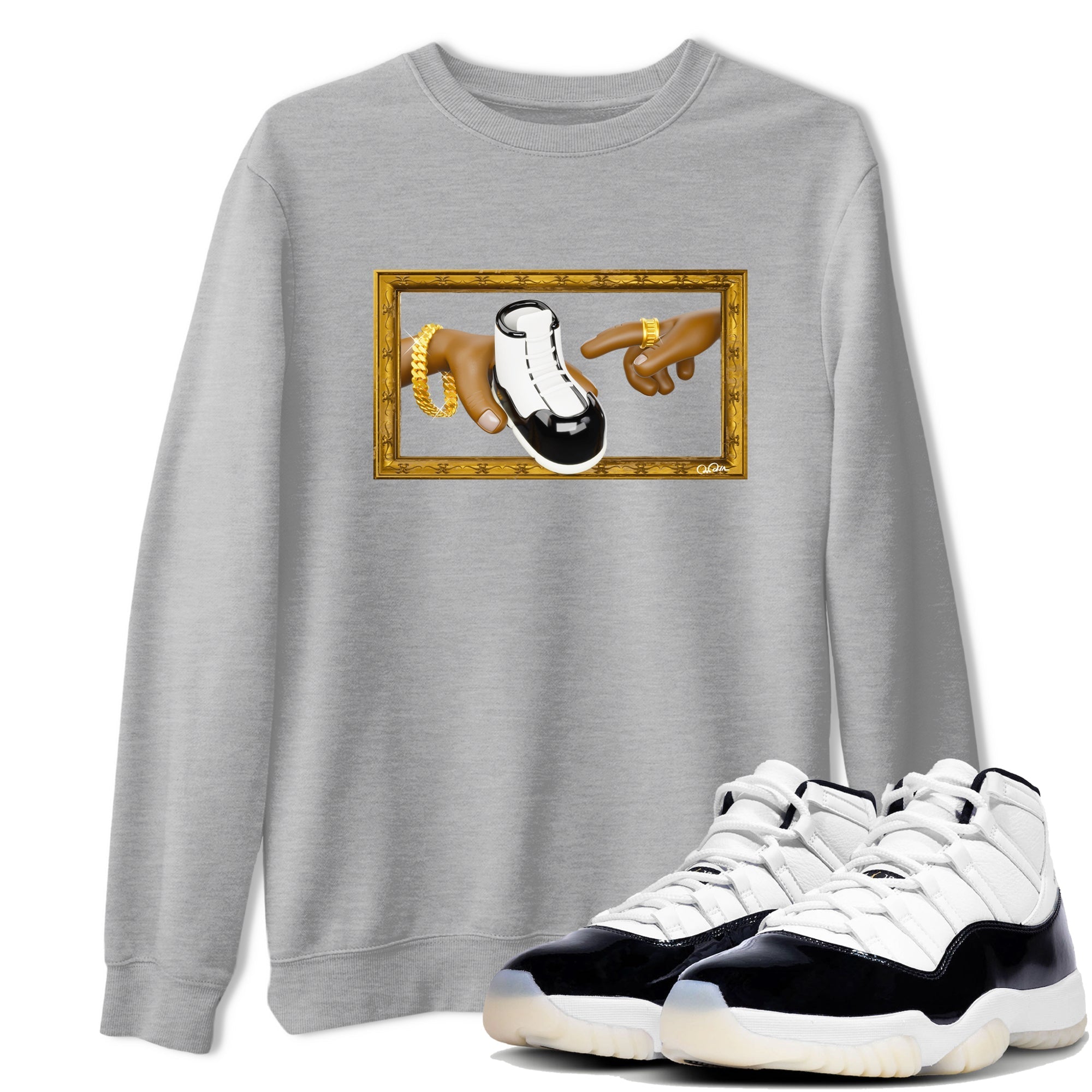 The Creation Of Adam snkmatch Tee - Air Jordan 11 Gratitude