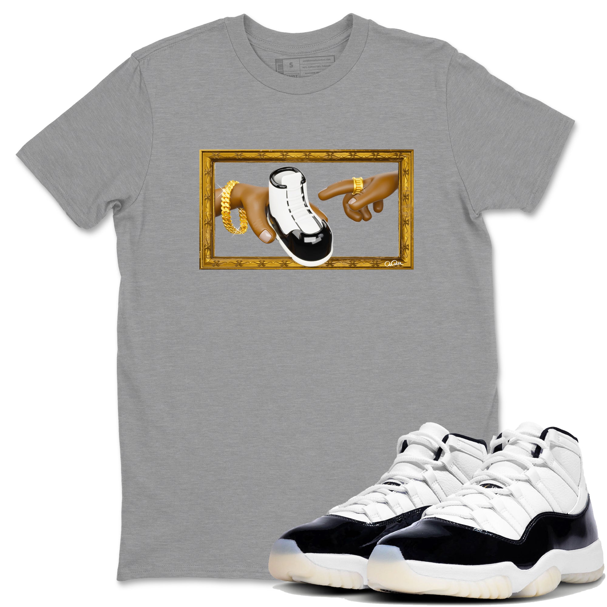 The Creation Of Adam snkmatch Tee - Air Jordan 11 Gratitude