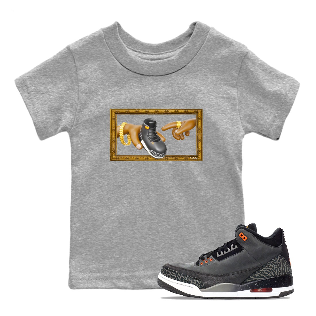 The Creation of Adam snkmatch Tee Kids - Air Jordan 3 Fear