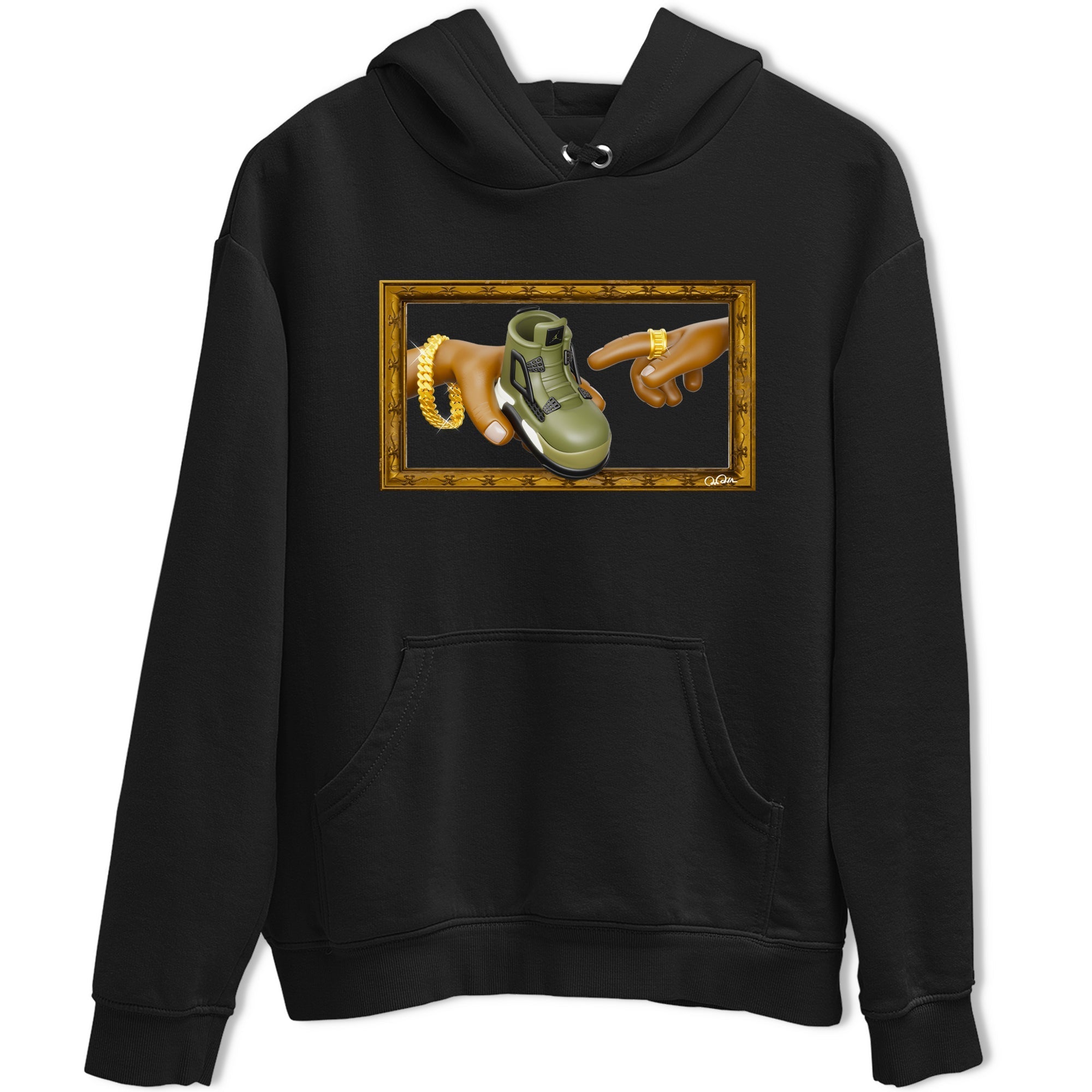 The Creation of Adam snkmatch Tee - Air Jordan 4 Medium Olive