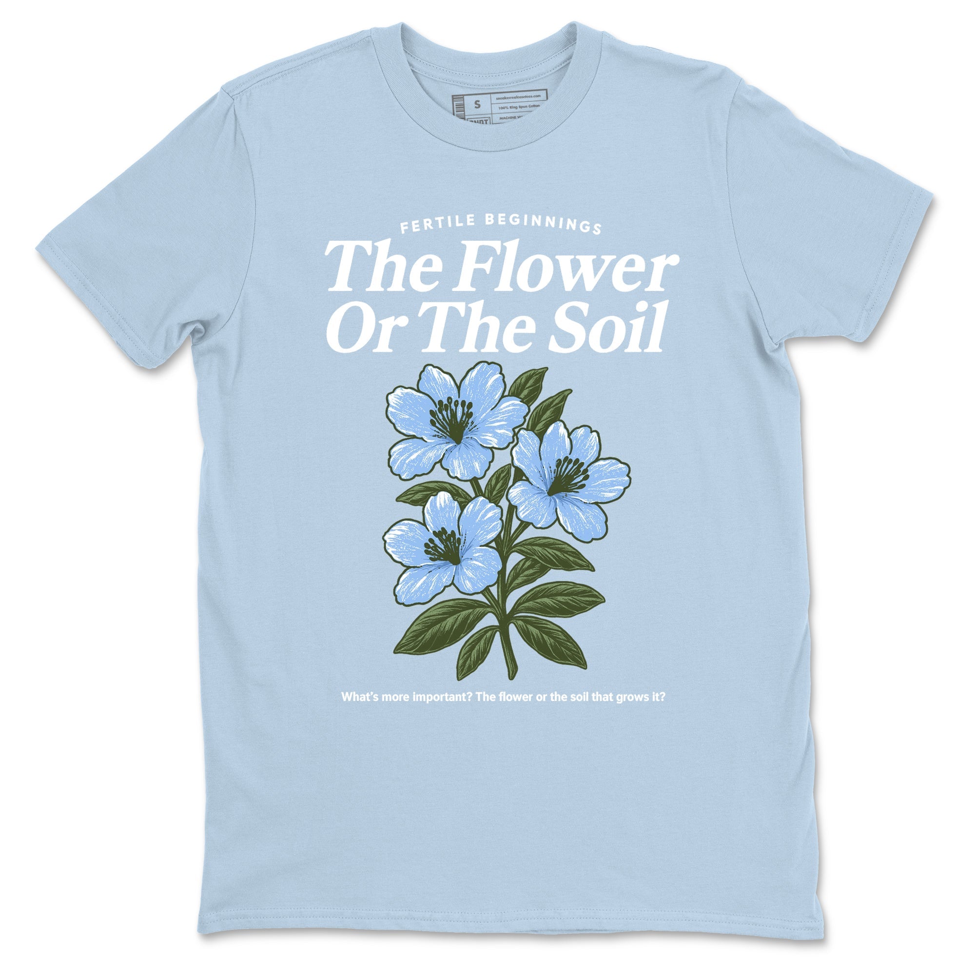 The Flower Or The Soil snkmatch Tees - Air Jordan 4 Forget Me Not
