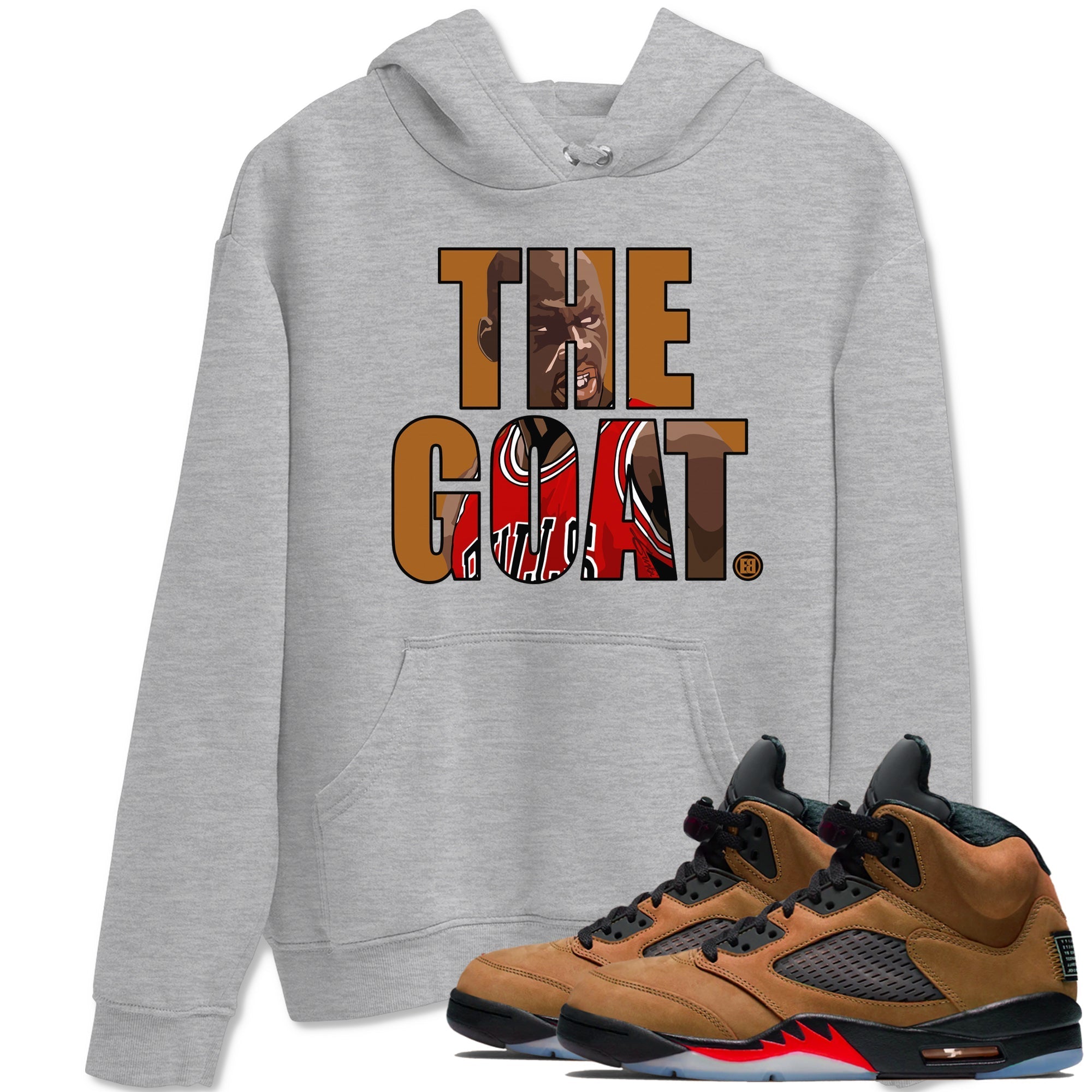 The Goat snkmatch Tees - Air Jordan 5 Archaeo Brown
