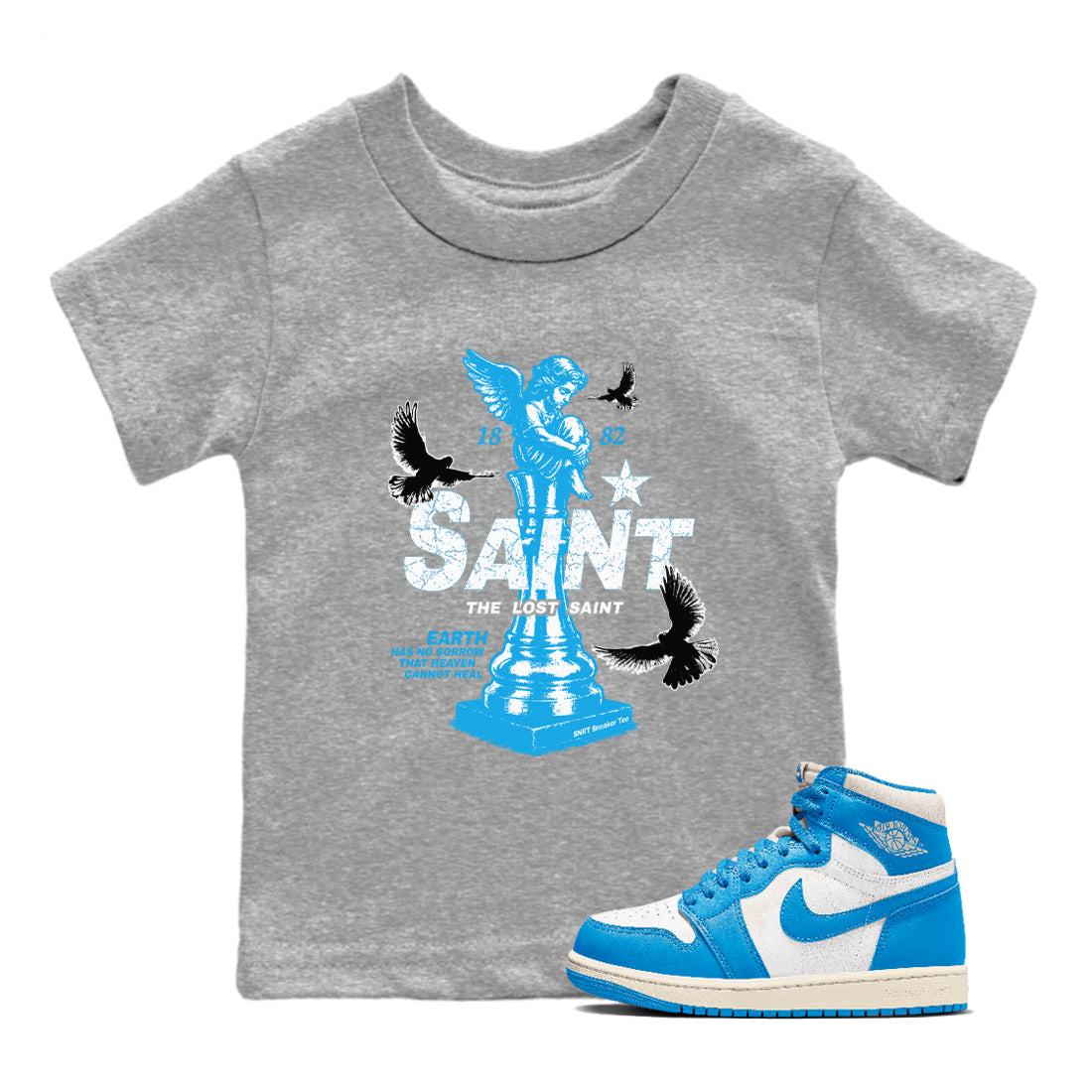 The Lost Saint snkmatch Tees Kids - Air Jordan 1 UNC Reimagined