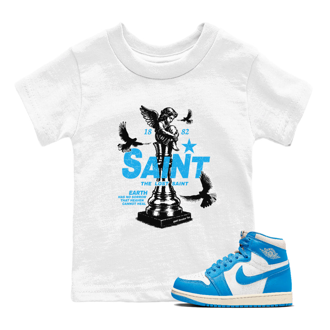 The Lost Saint snkmatch Tees Kids - Air Jordan 1 UNC Reimagined