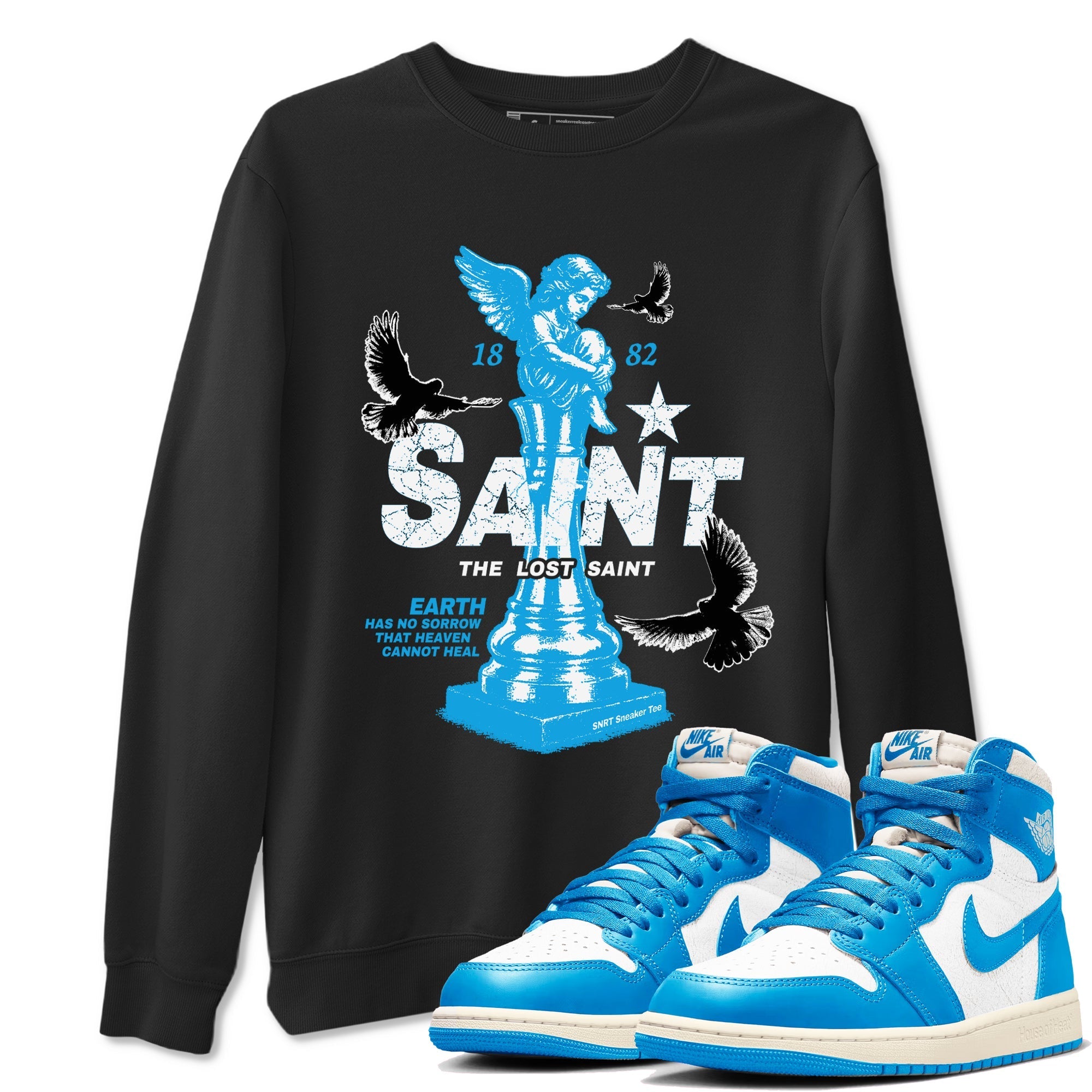 The Lost Saint snkmatch Tees - Air Jordan 1 UNC Reimagined