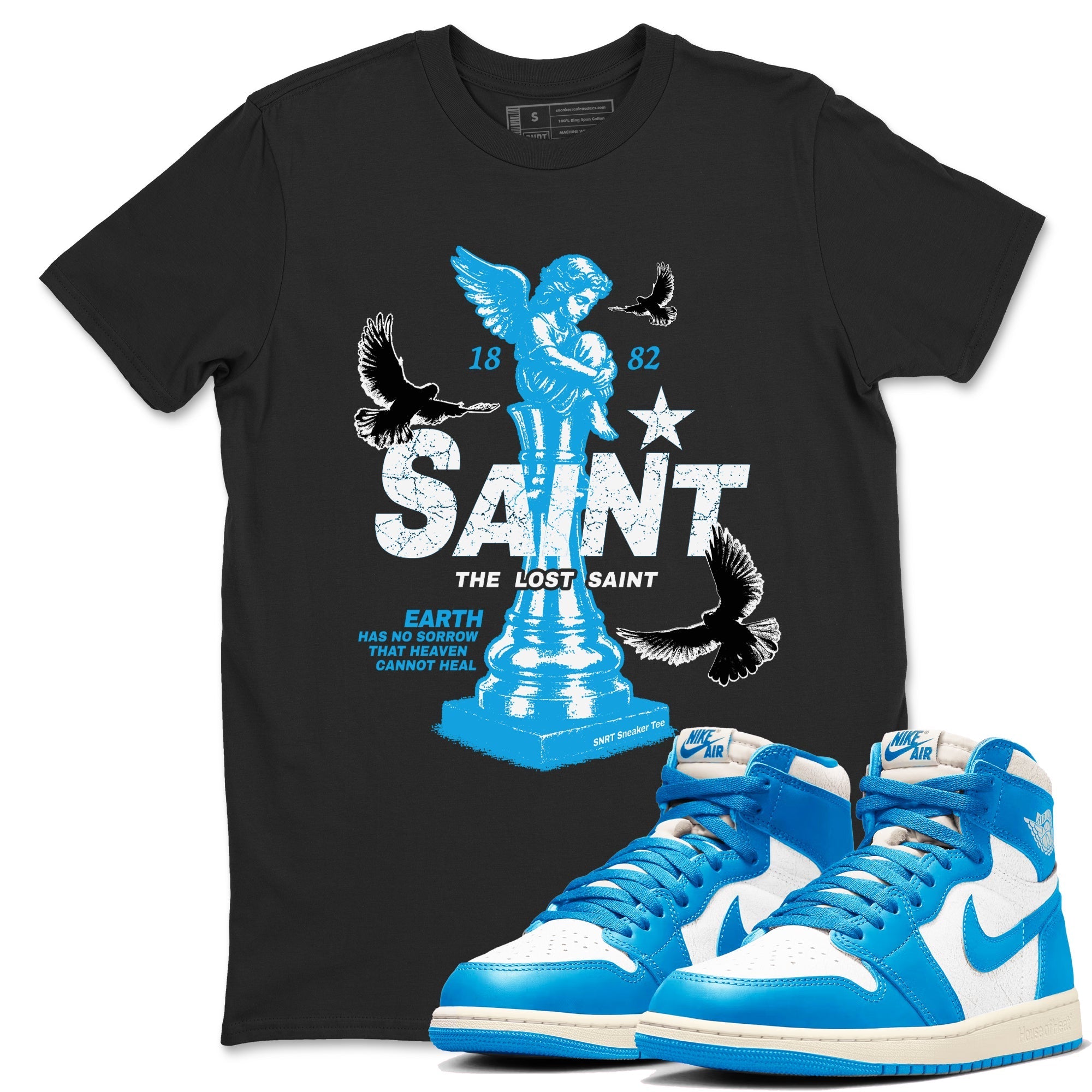 The Lost Saint snkmatch Tees - Air Jordan 1 UNC Reimagined