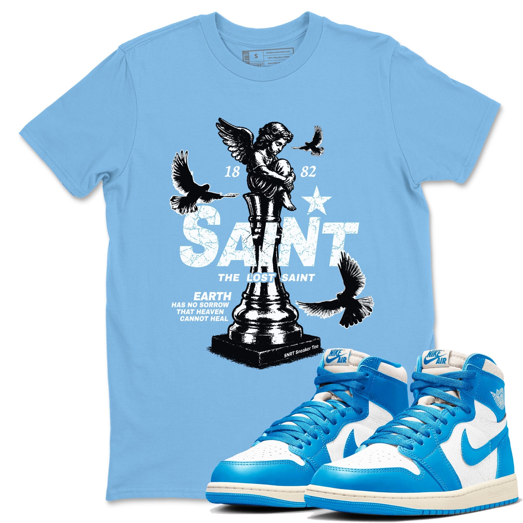 The Lost Saint snkmatch Tees - Air Jordan 1 UNC Reimagined