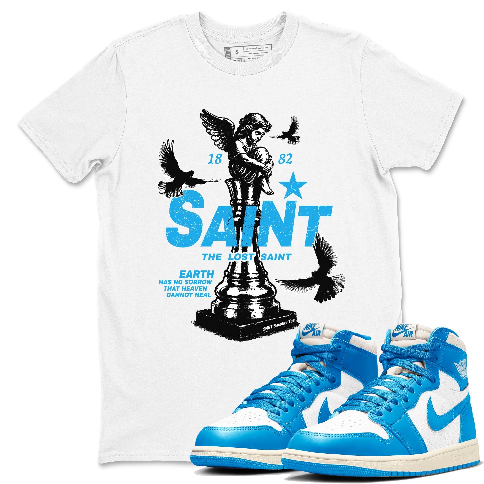 The Lost Saint snkmatch Tees - Air Jordan 1 UNC Reimagined