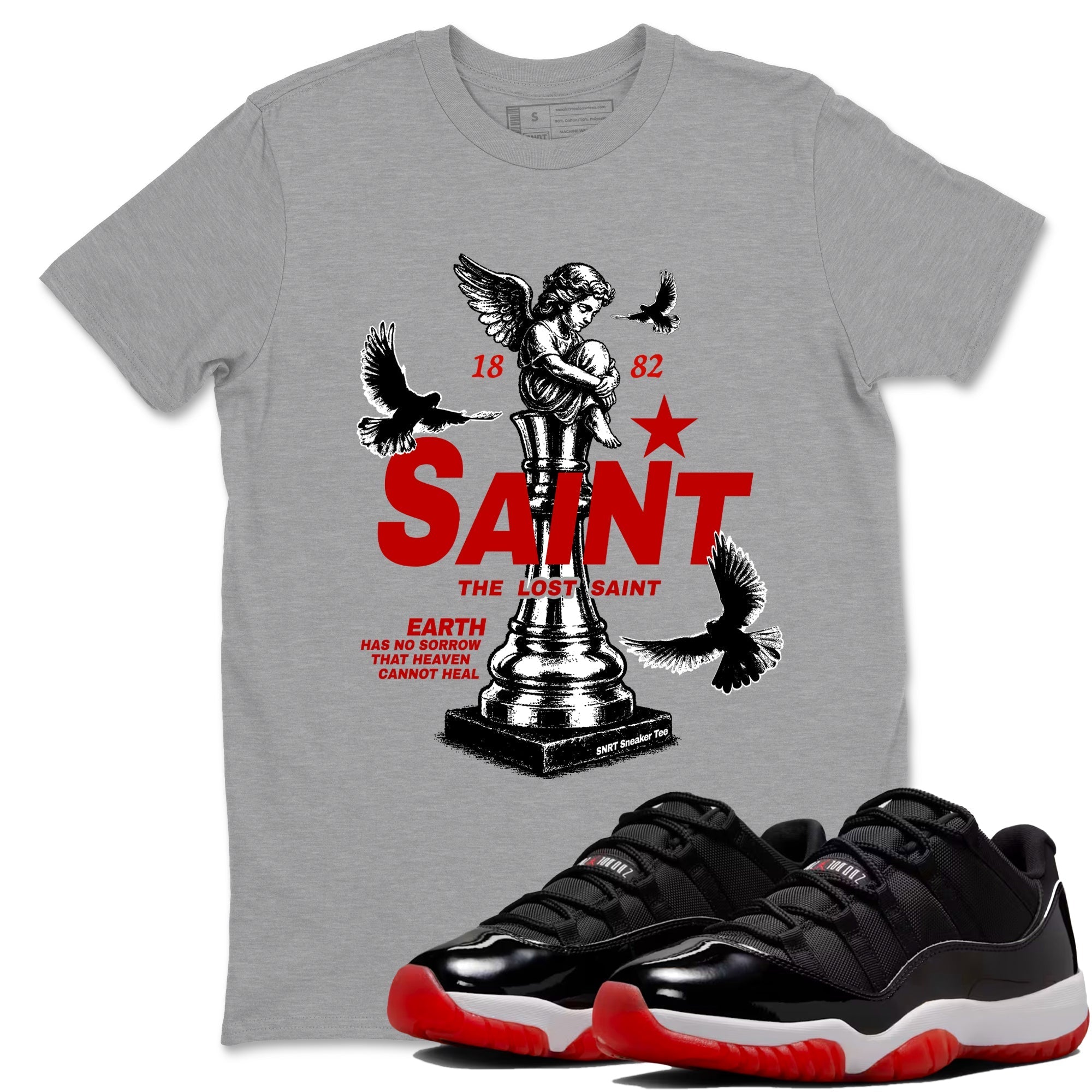 The Lost Saint snkmatch Tees - Air Jordan 11 Bred