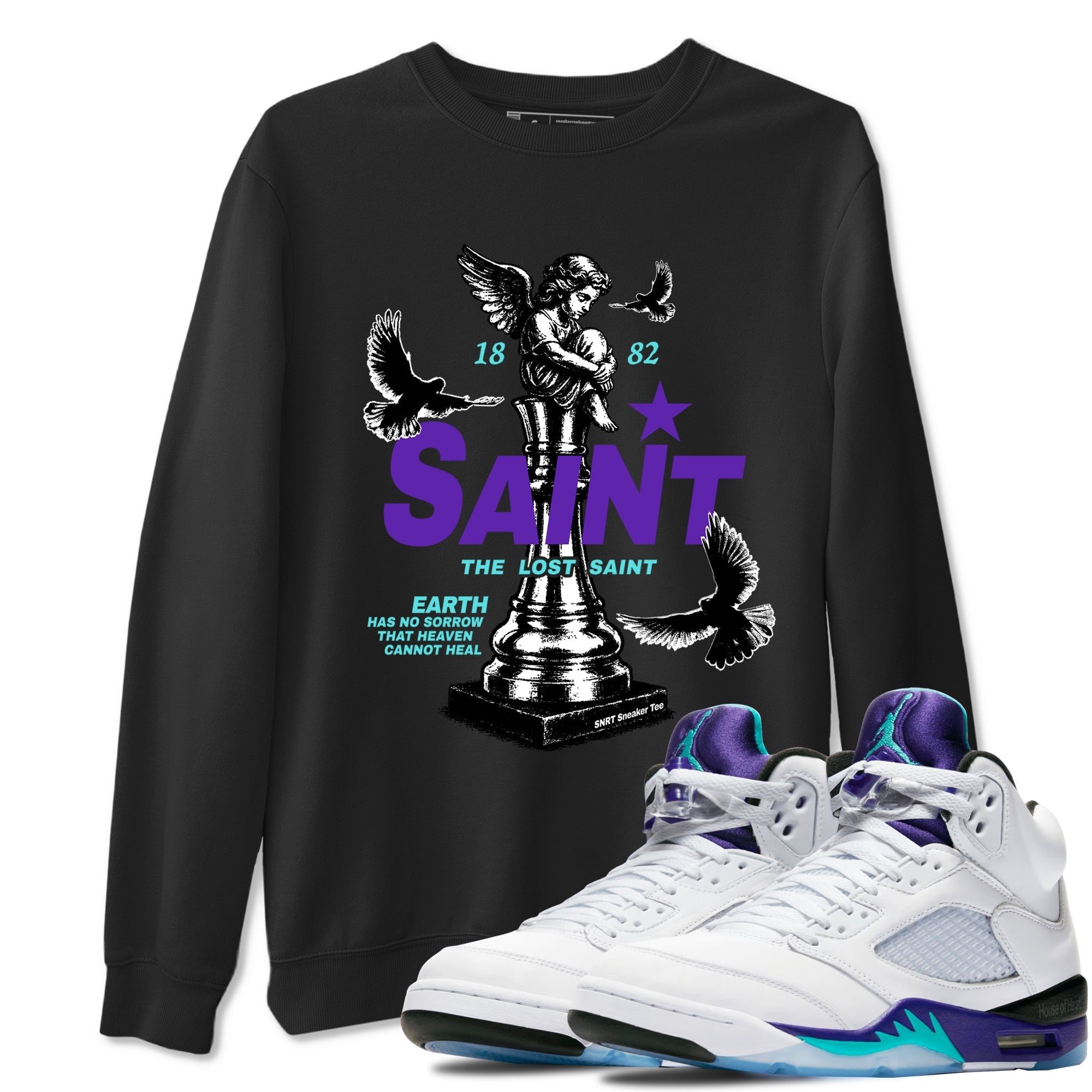 The Lost Saint snkmatch Tees - Air Jordan 5 Grape