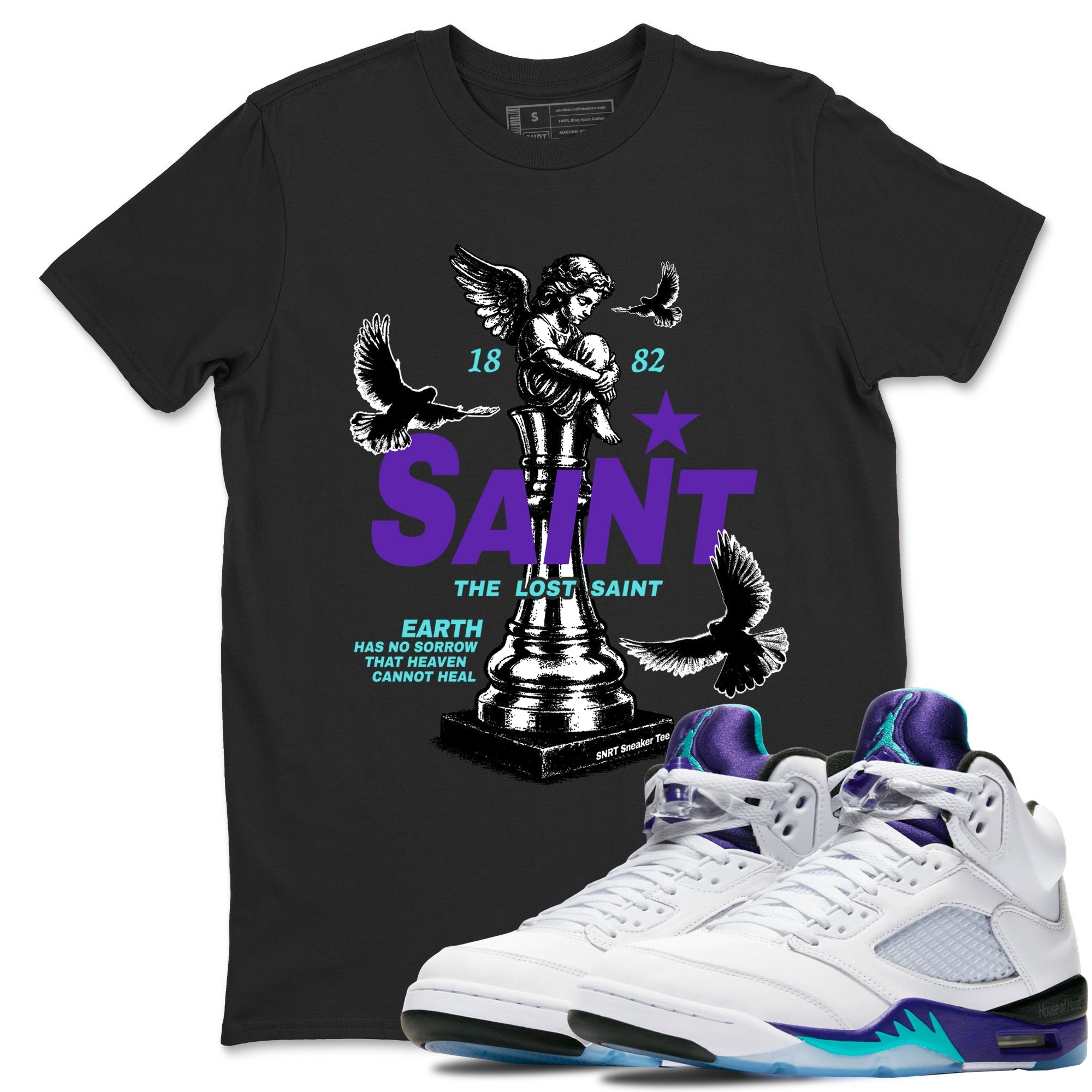 The Lost Saint snkmatch Tees - Air Jordan 5 Grape