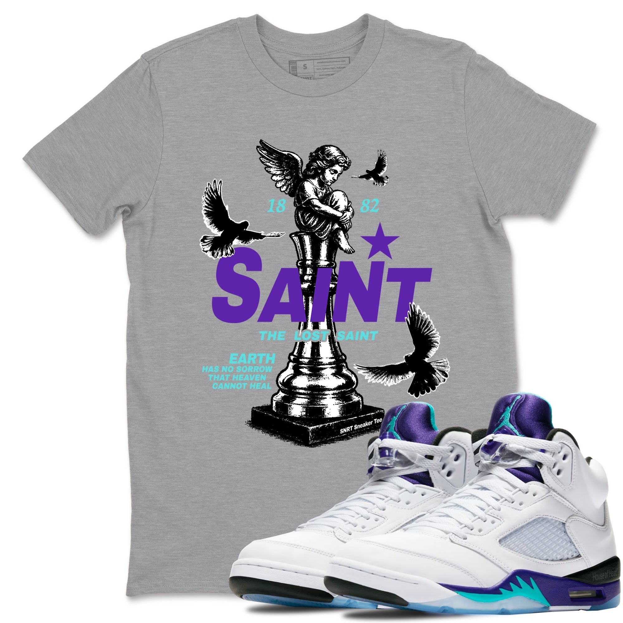 The Lost Saint snkmatch Tees - Air Jordan 5 Grape