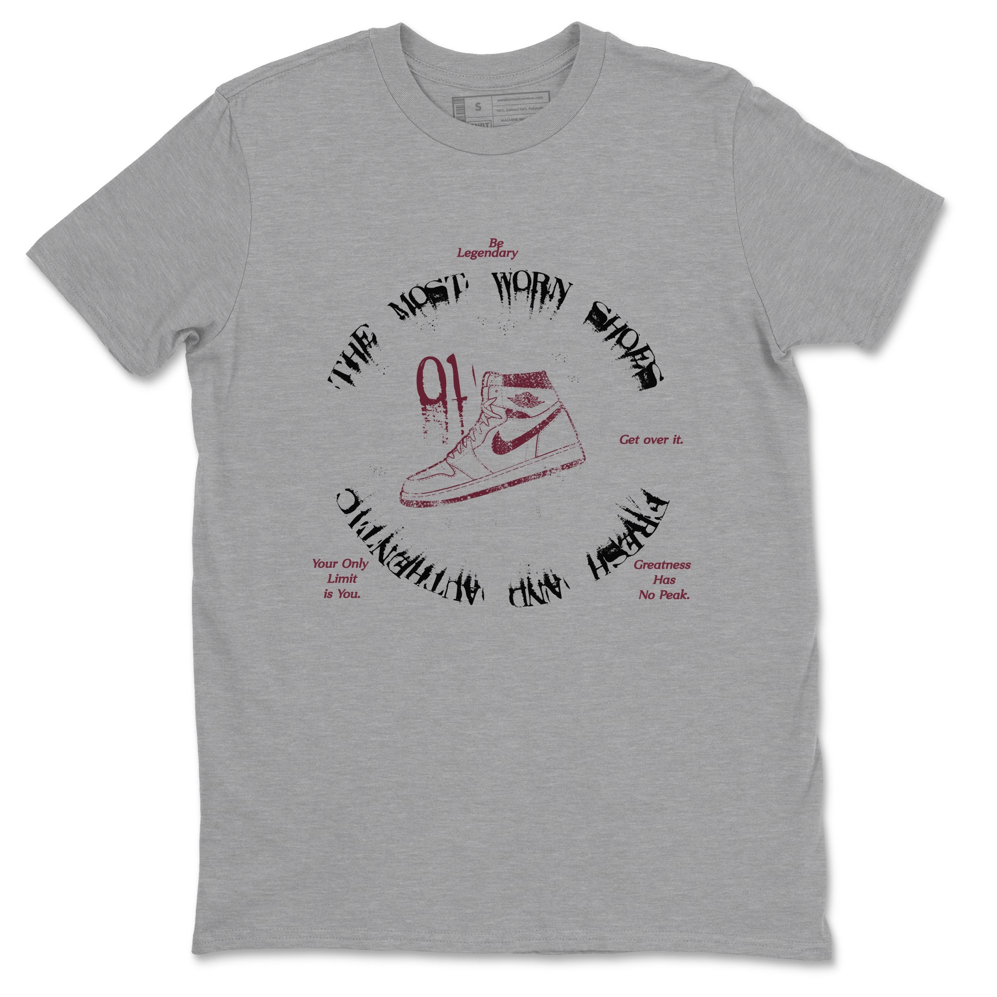 The Most Worn Shoes snkmatch Tees - Air Jordan 1 Metallic Burgundy