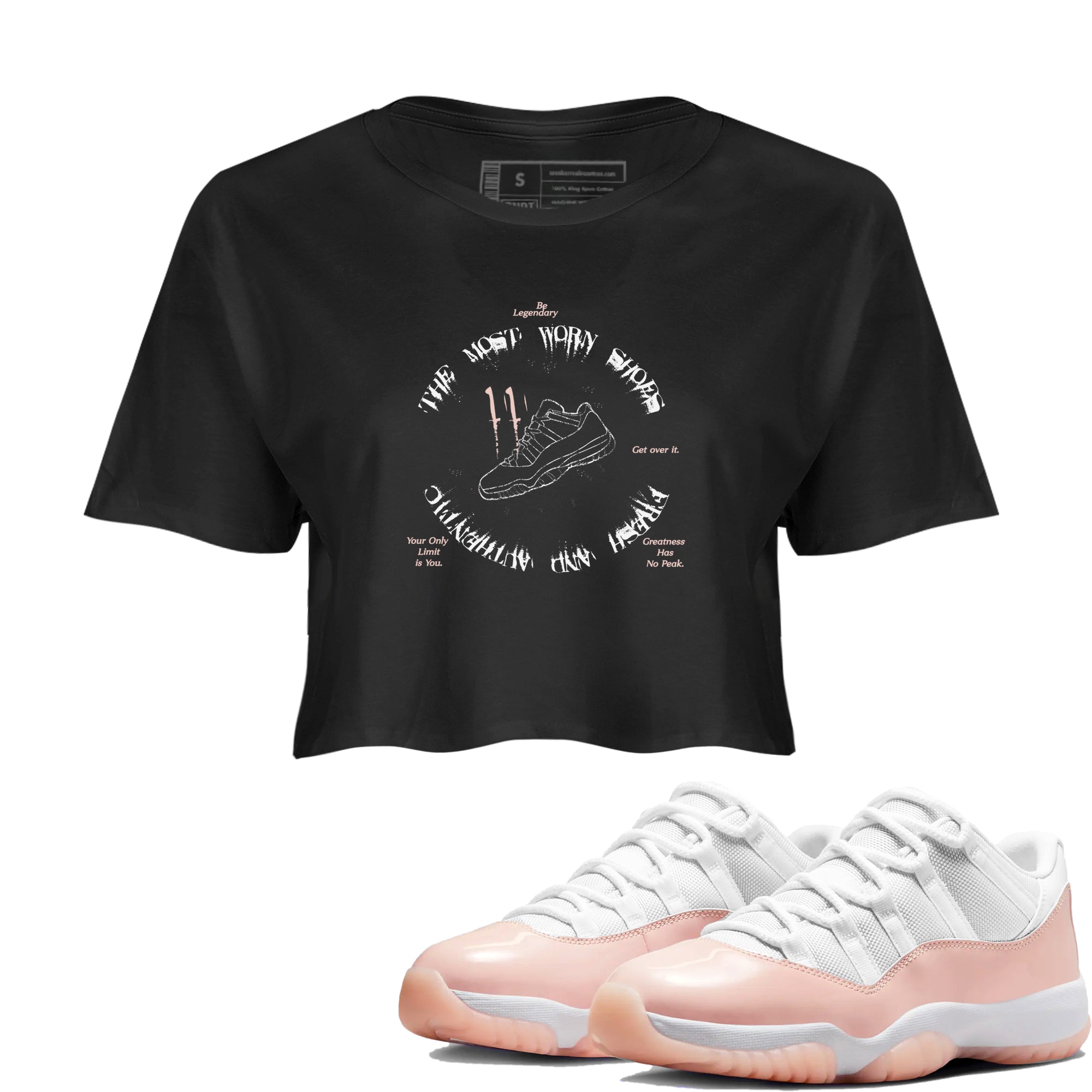 The Most Worn Shoes snkmatch Women's Top - Air Jordan 11 Legend Pink