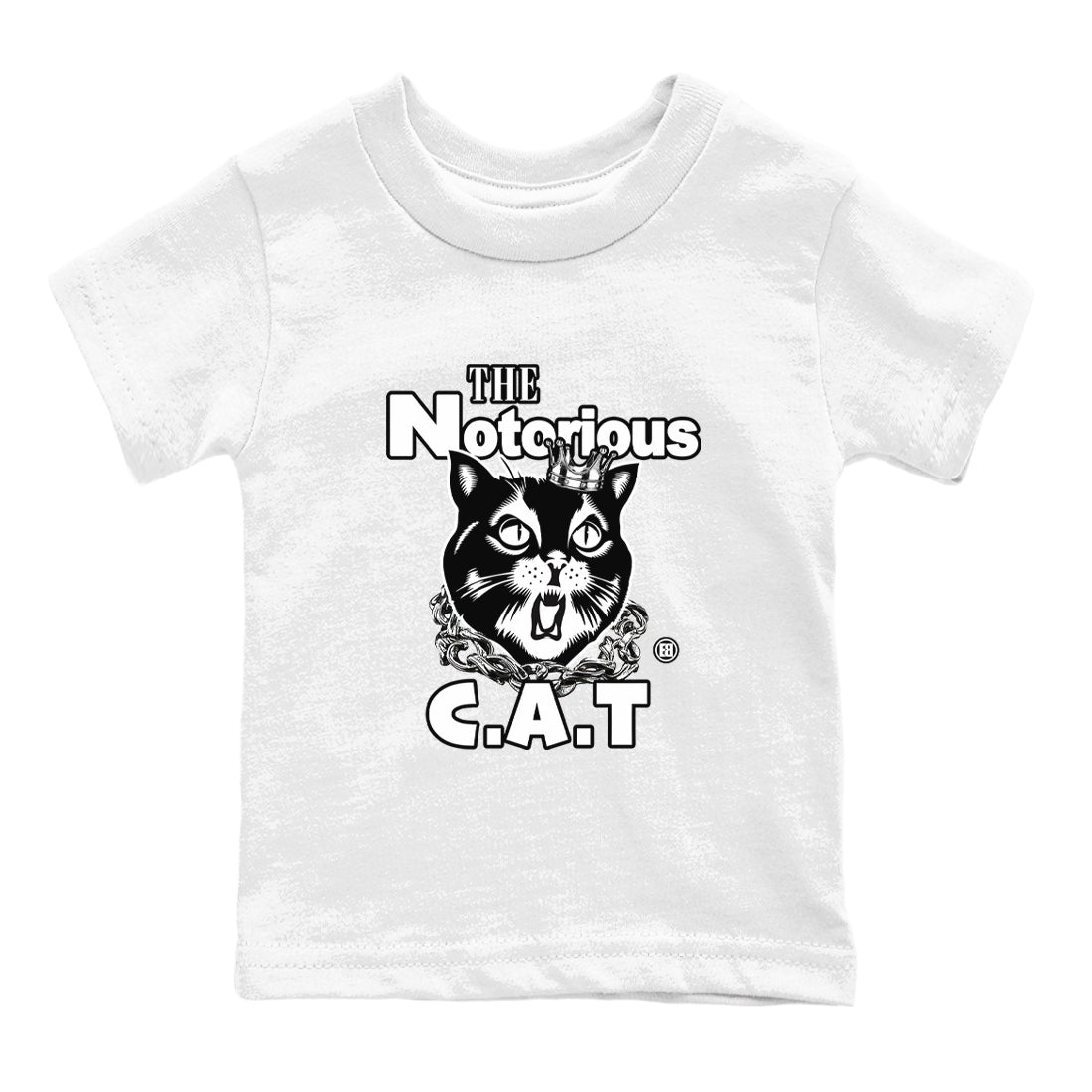 The Notorious Cat snkmatch Tees Kids - Air Jordan 4 White Thunder