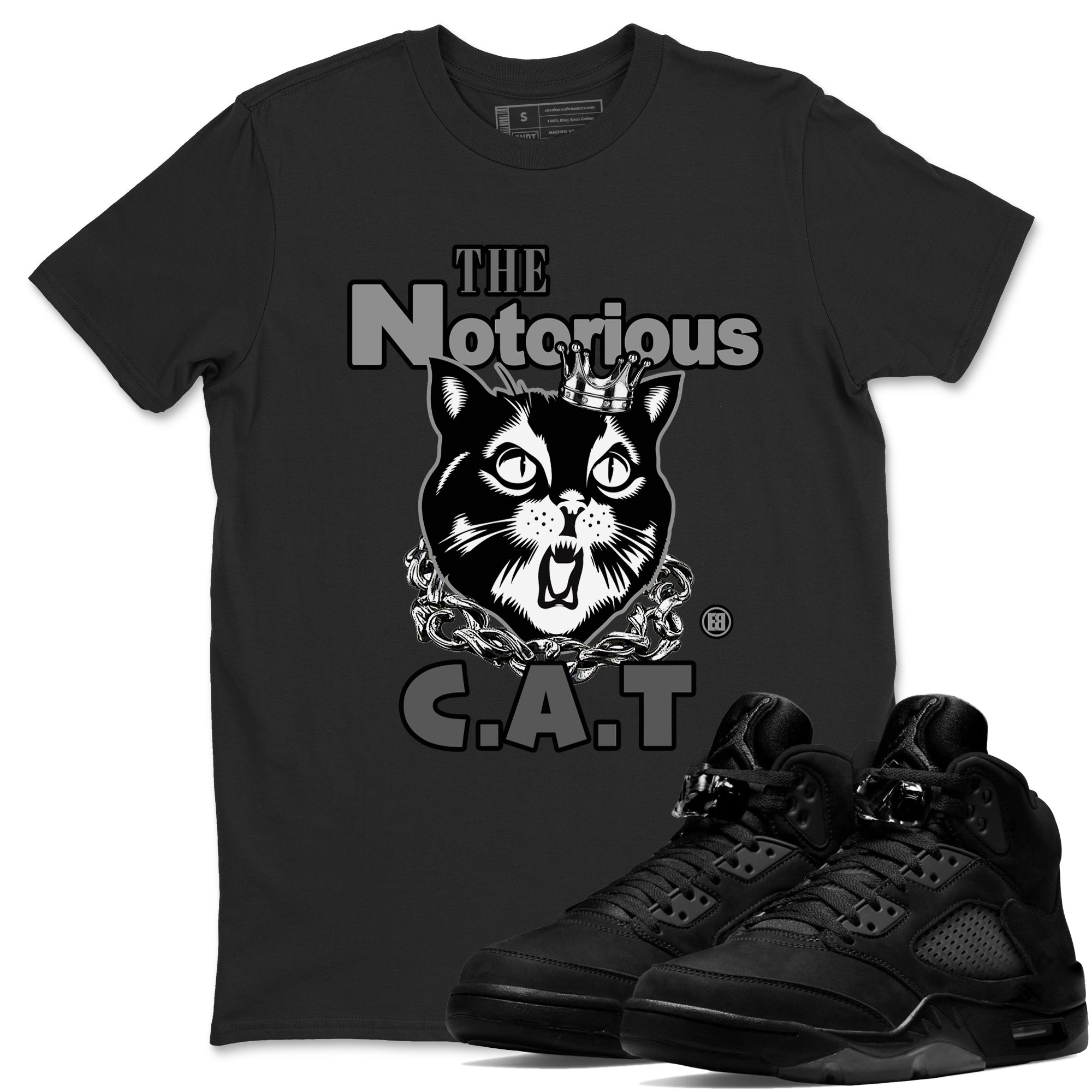 The Notorious Cat snkmatch Tees - Air Jordan 5 Black Cat