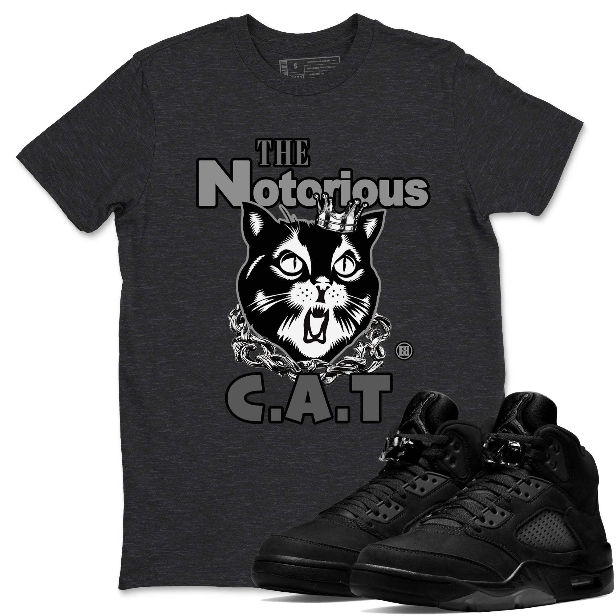 The Notorious Cat snkmatch Tees - Air Jordan 5 Black Cat