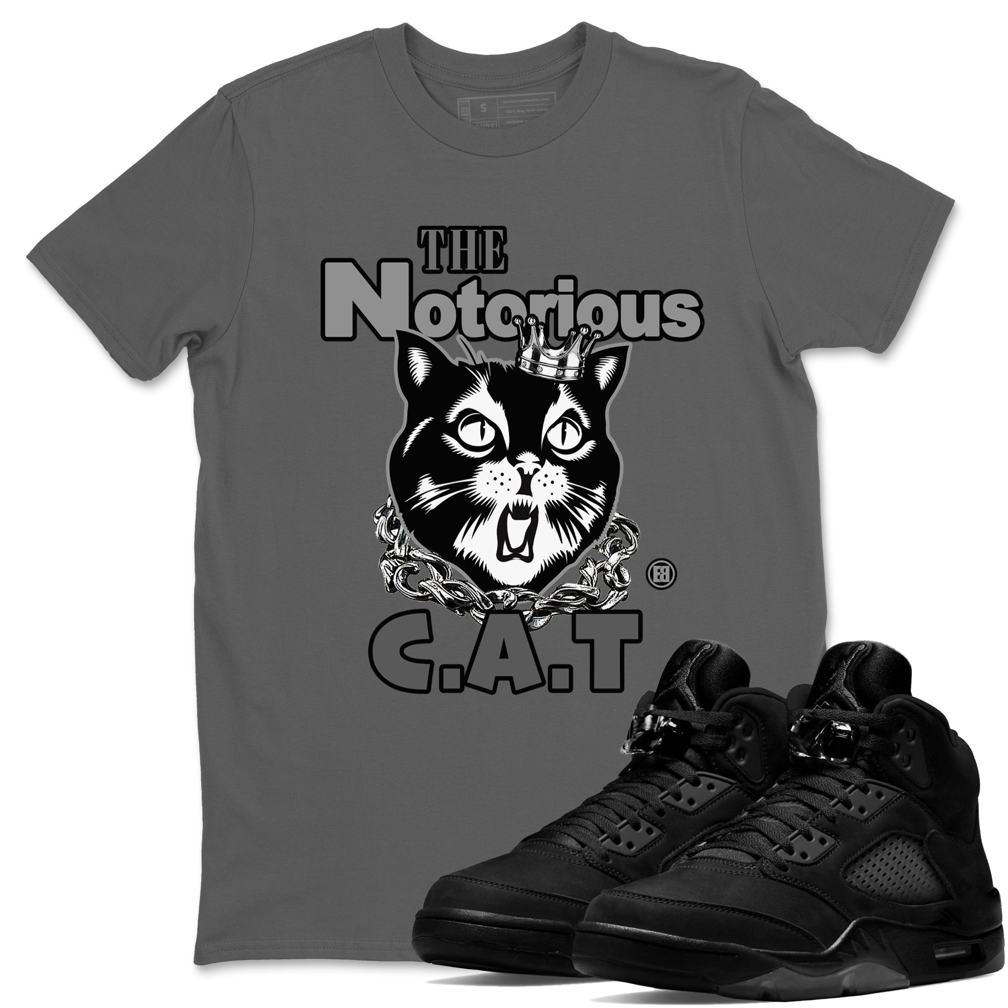 The Notorious Cat snkmatch Tees - Air Jordan 5 Black Cat