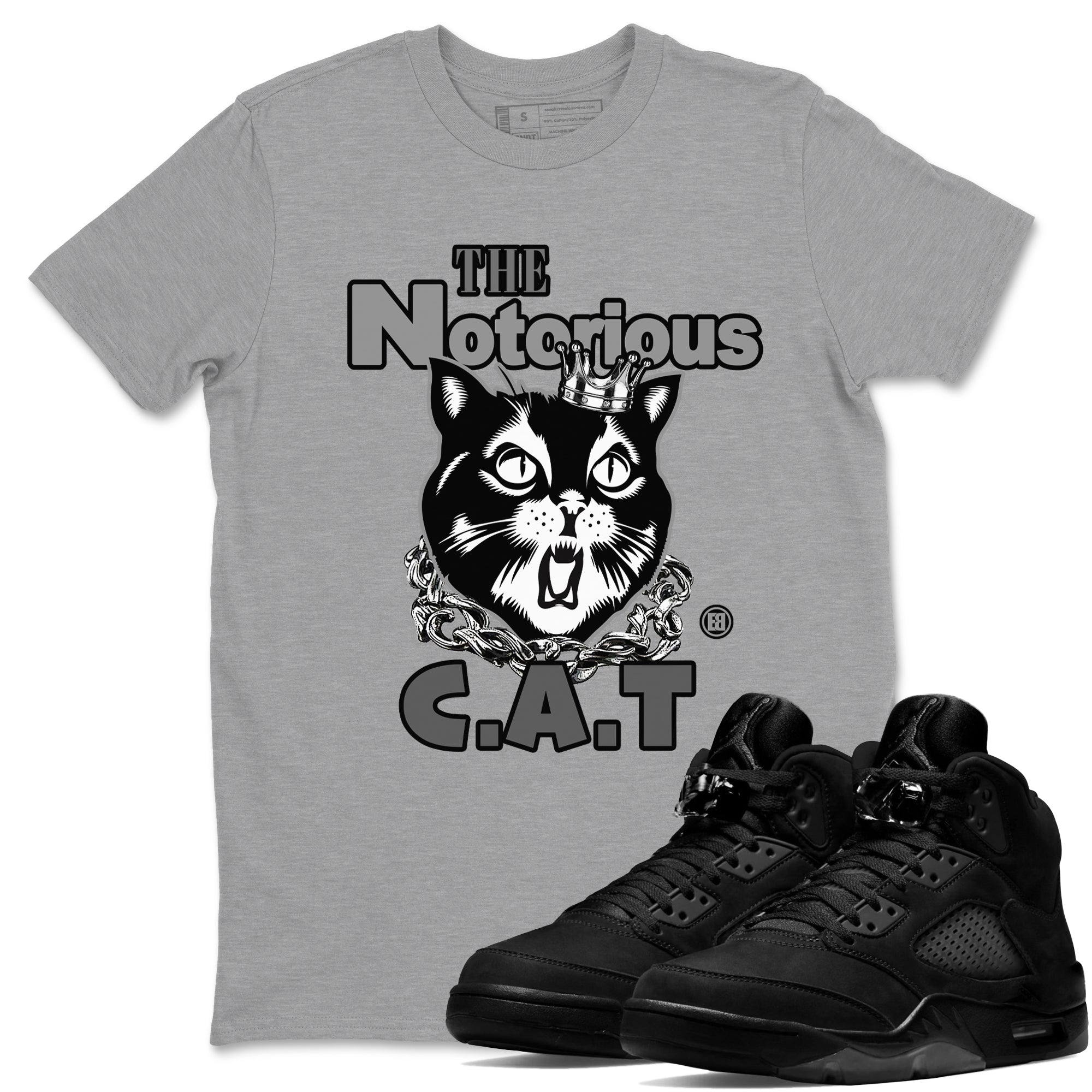 The Notorious Cat snkmatch Tees - Air Jordan 5 Black Cat