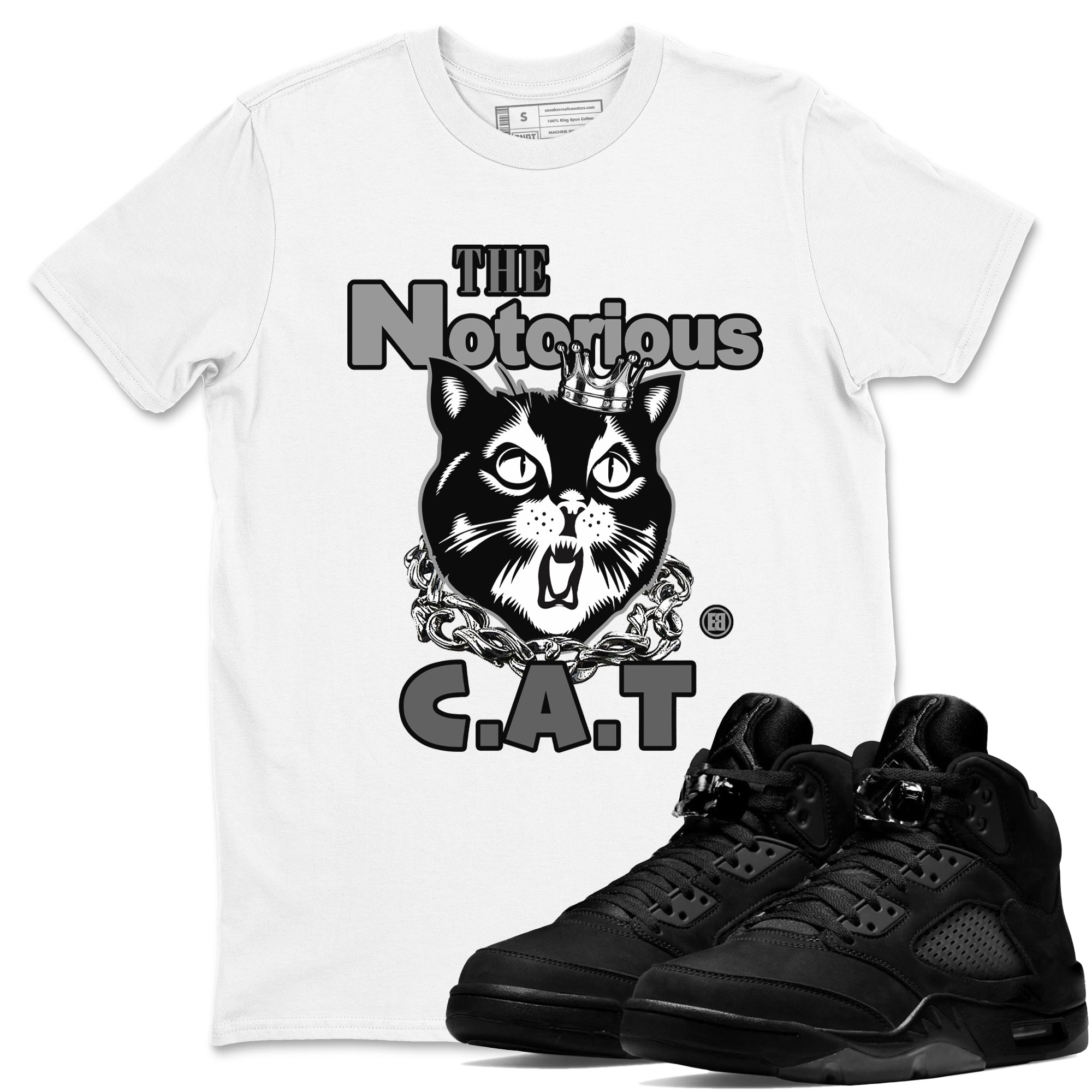 The Notorious Cat snkmatch Tees - Air Jordan 5 Black Cat