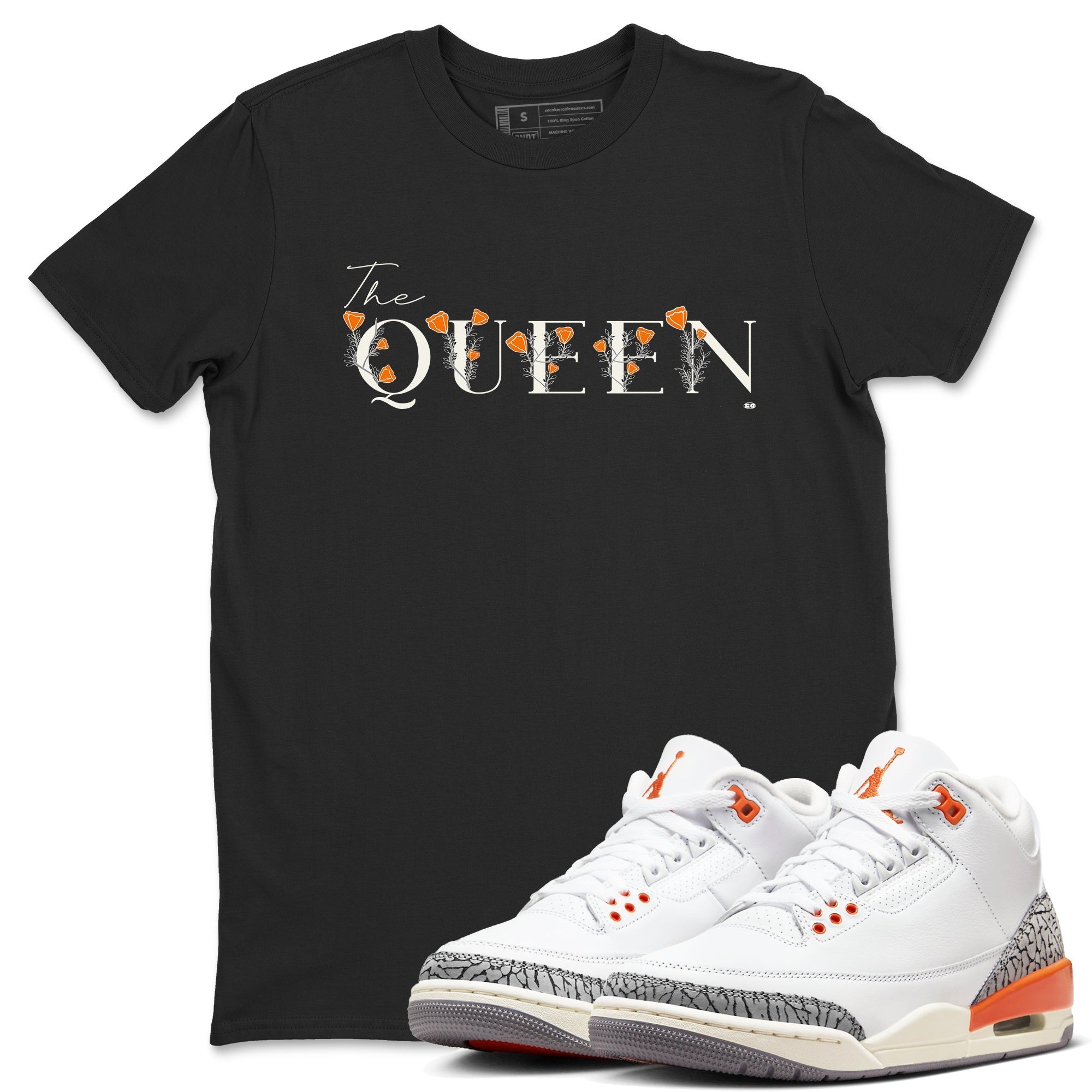 The Queen snkmatch Tees - Air Jordan 3 Georgia Peach