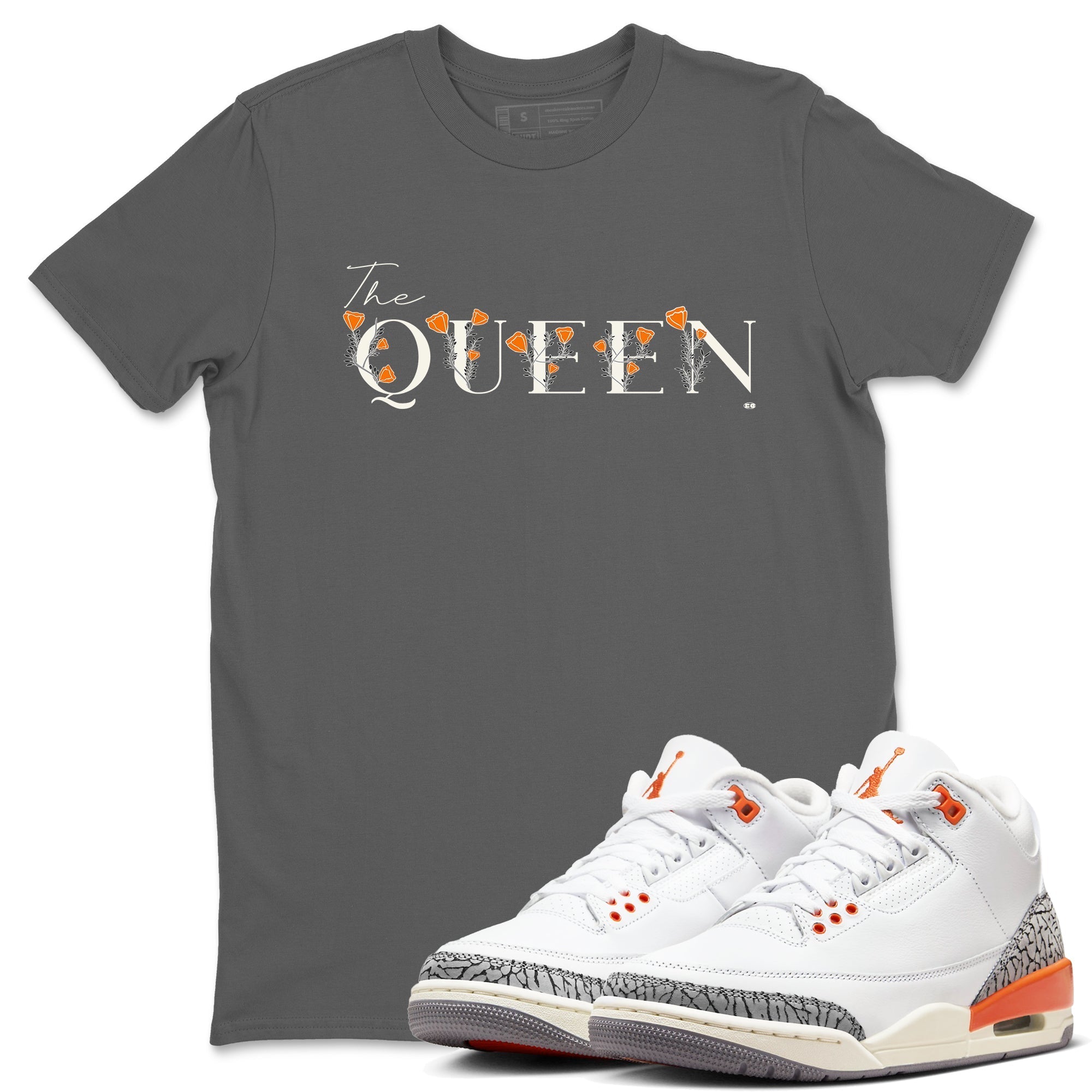 The Queen snkmatch Tees - Air Jordan 3 Georgia Peach