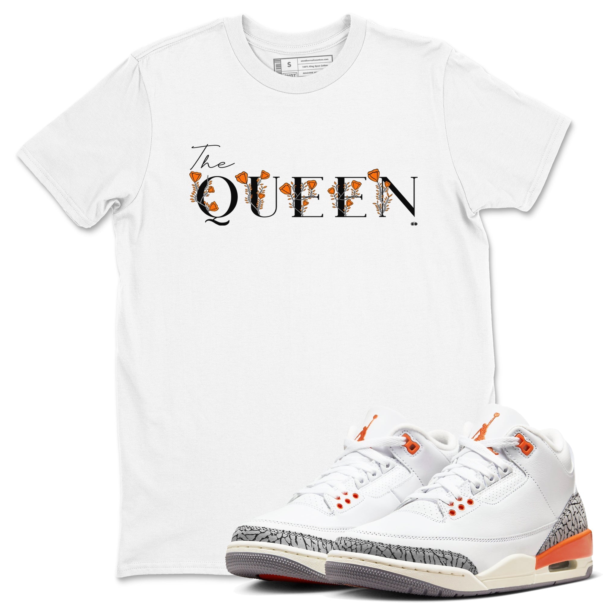 The Queen snkmatch Tees - Air Jordan 3 Georgia Peach