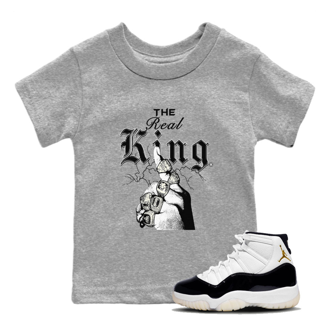 The Real King snkmatch Tee Kids - Air Jordan 11 Gratitude