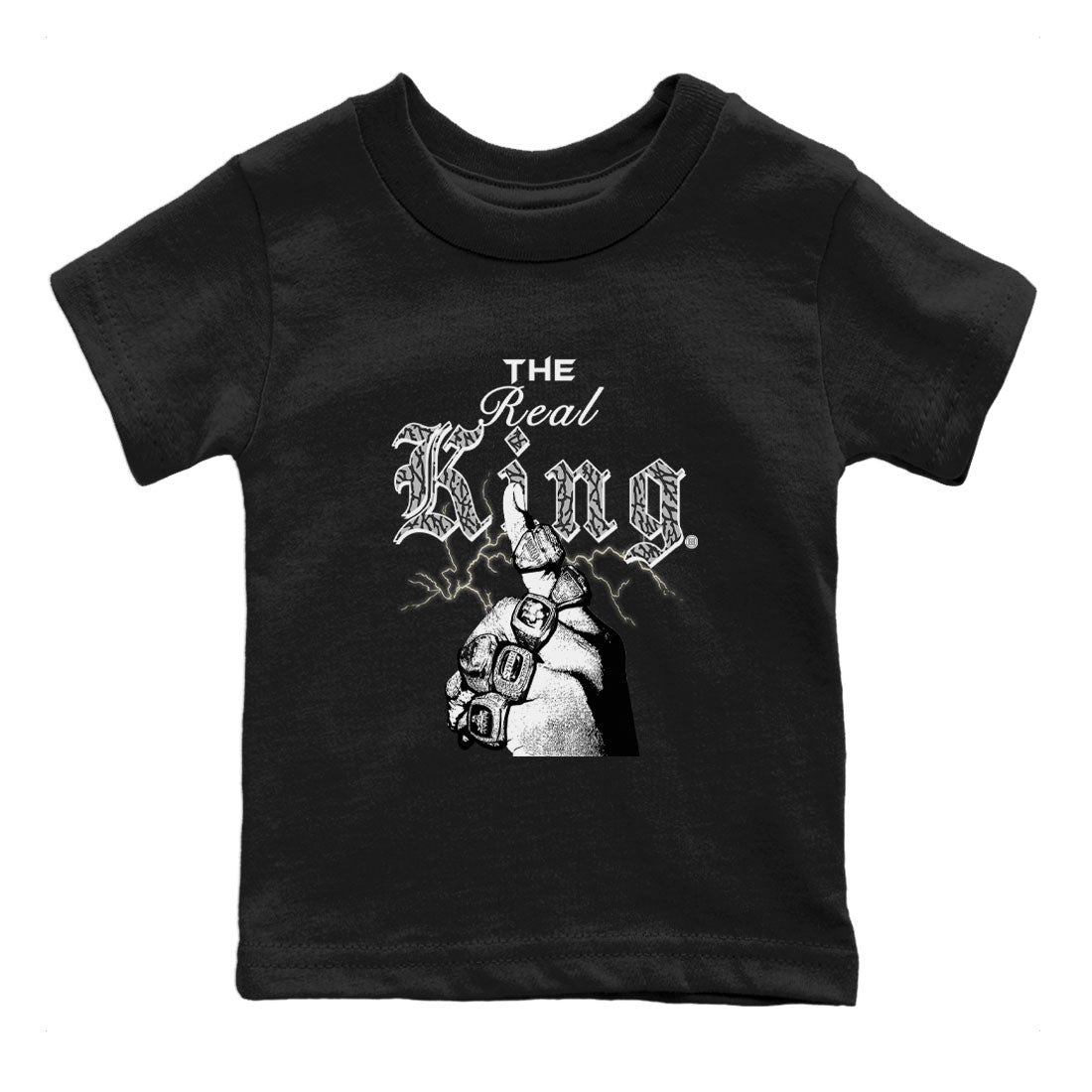 The Real King snkmatch Tee Kids - Air Jordan 3 Off Noir