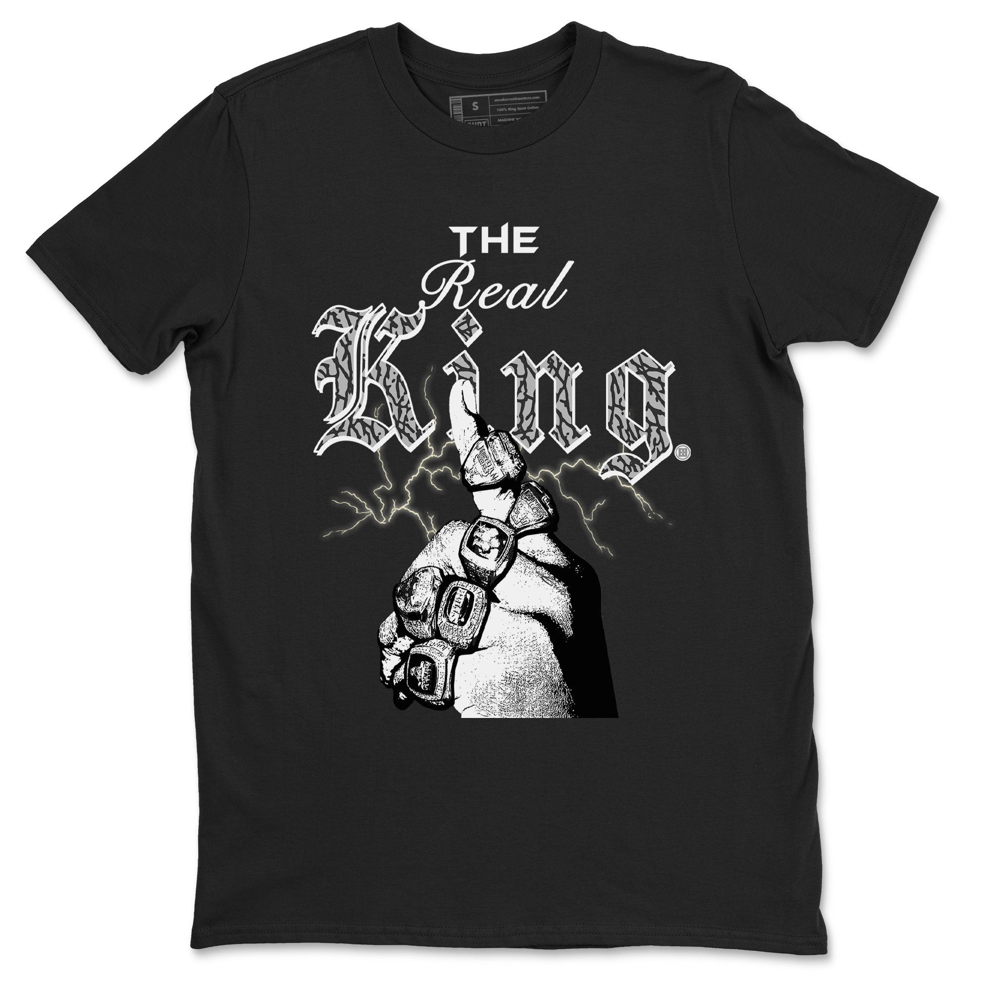 The Real King snkmatch Tee - Air Jordan 3 Off Noir