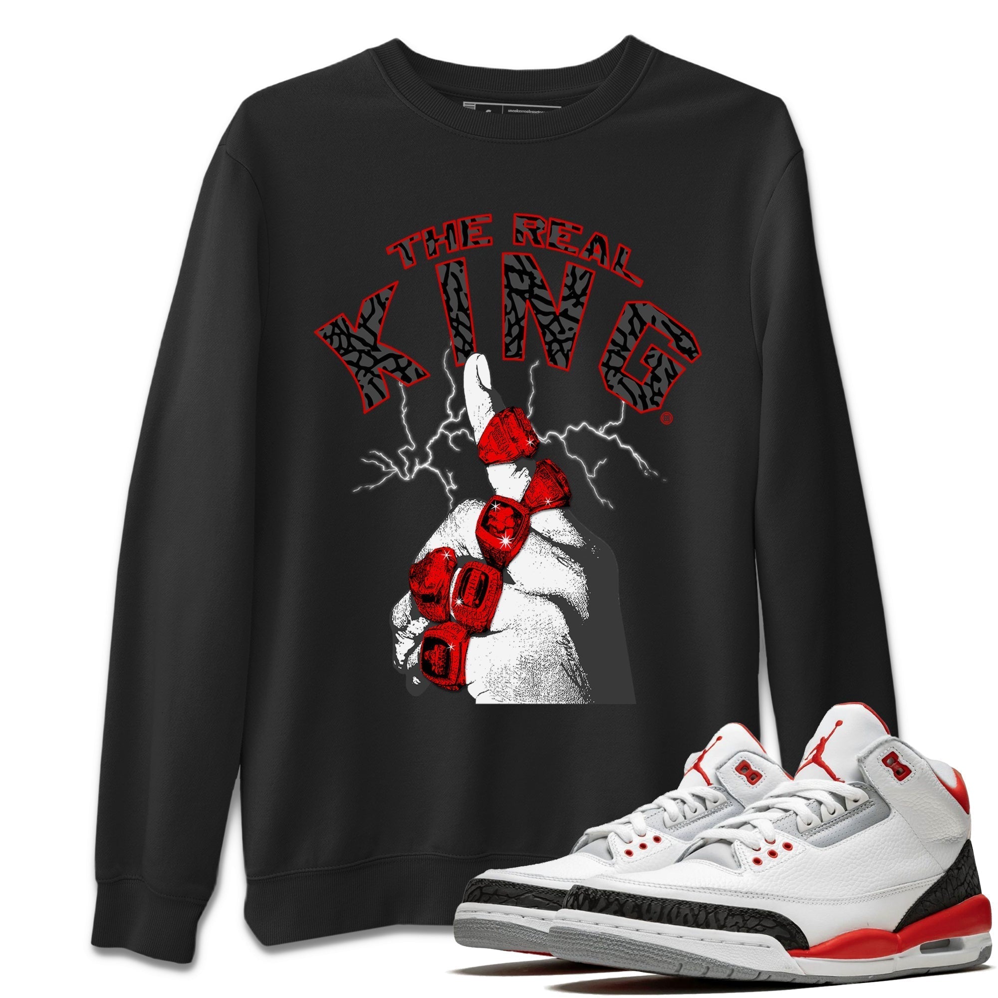 The Real King Unisex Tops - Air Jordan 3 Fire Red