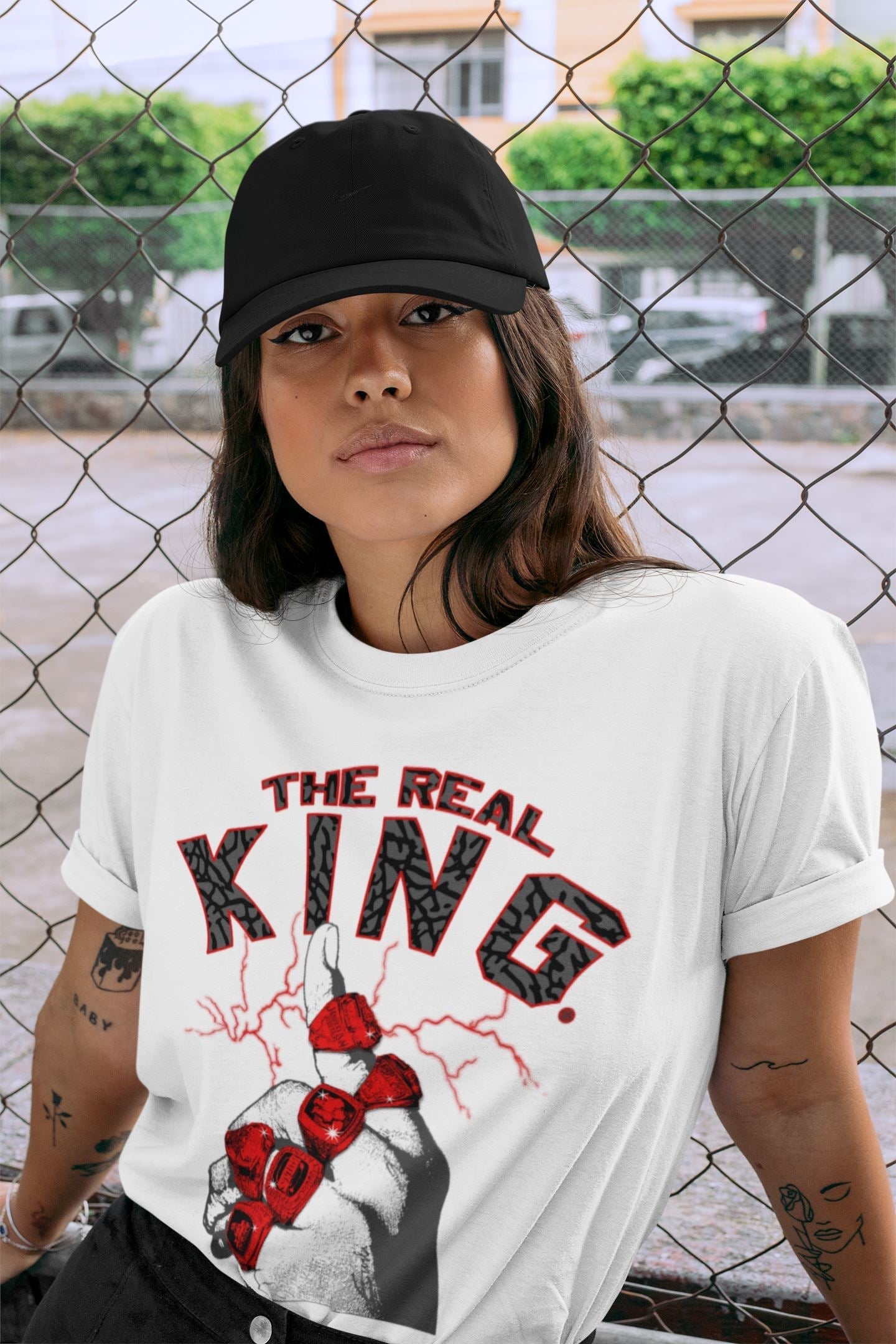 The Real King Unisex Tops - Air Jordan 3 Fire Red